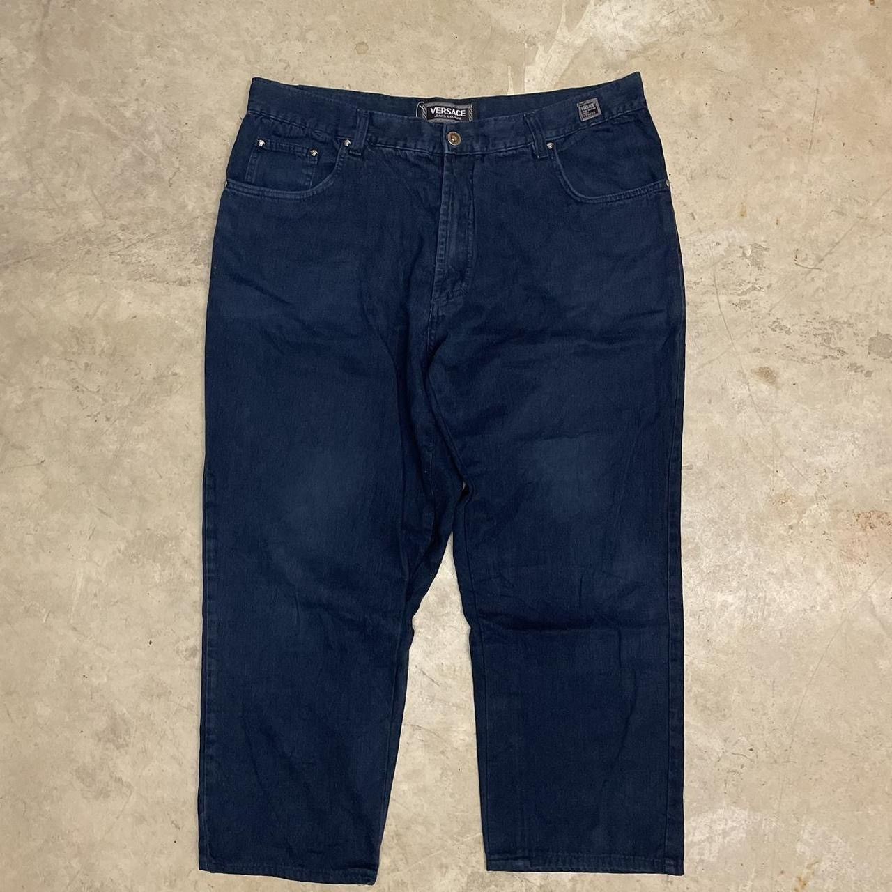 Versace × Versace Jeans Couture Vintage 2000’s Versace Jeans Couture Navy Trousers Size US 36 / EU 52 - 4 Thumbnail