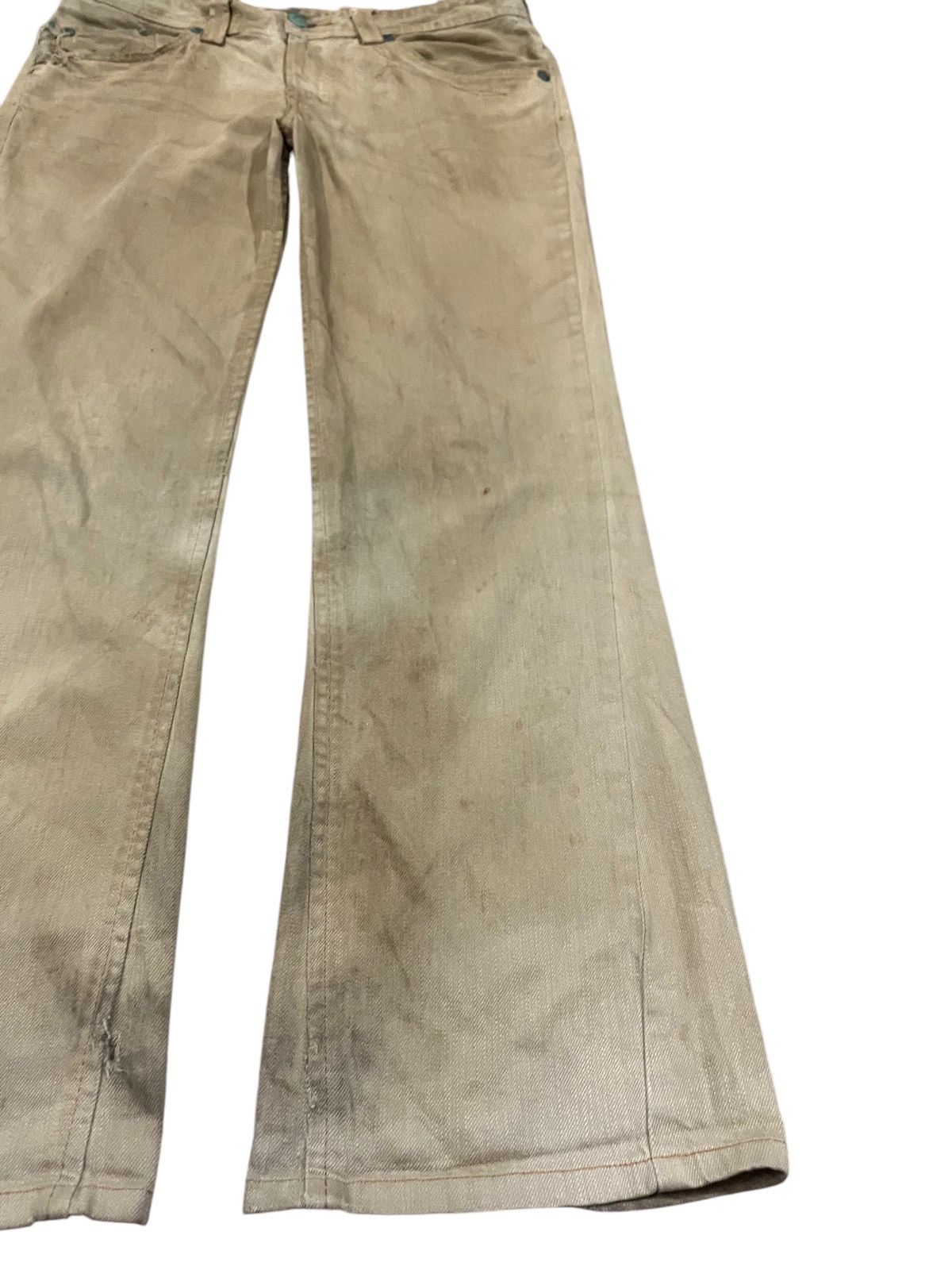 Edwin Vintage Edwin XV Flare Beige Tan Denim Size US 33 - 3 Thumbnail