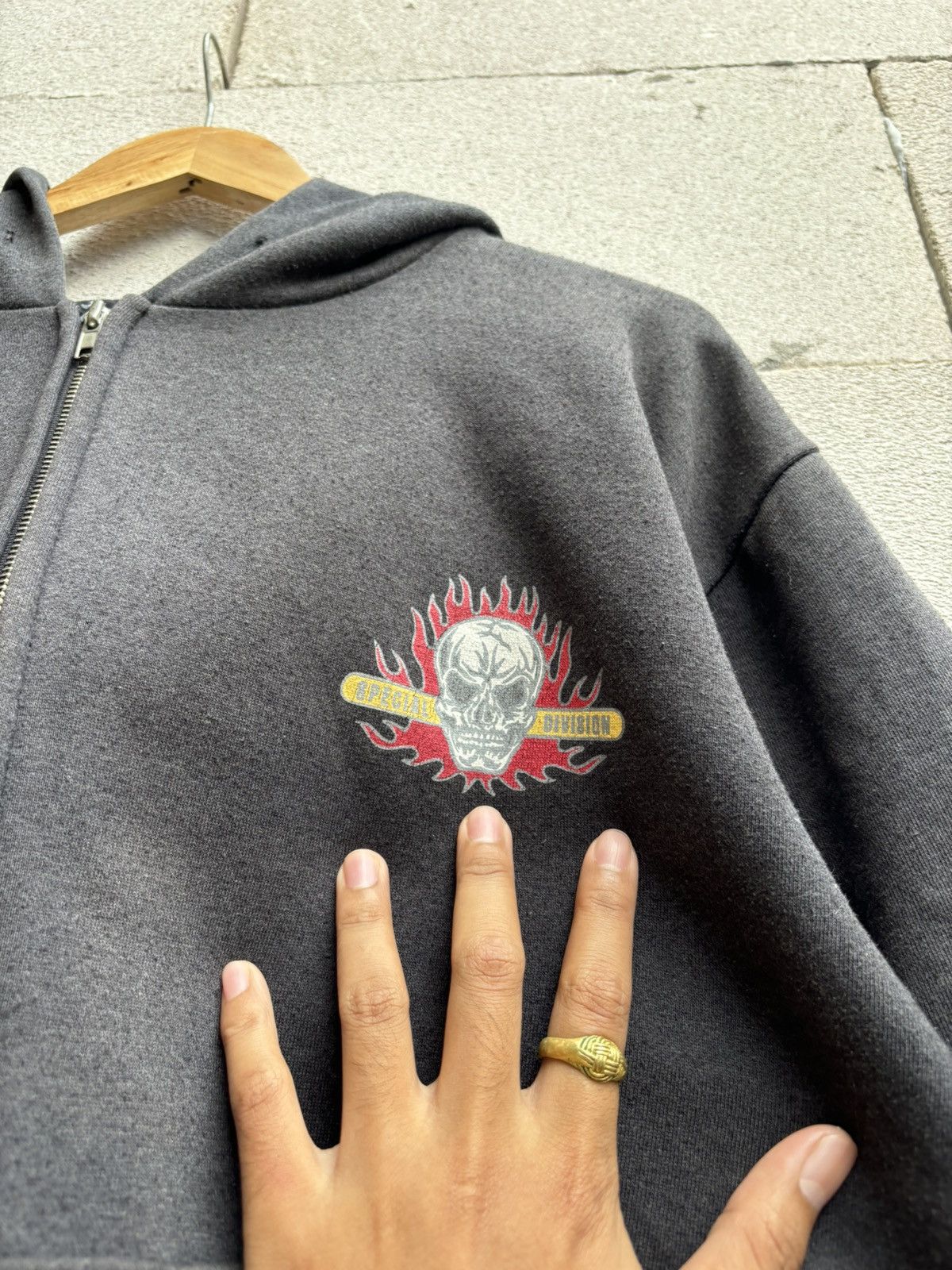 Harley Davidson × West Coast Choppers Sun Faded Hall Of Fame Flame Fire Zip Up Hoodie Size US L / EU 52-54 / 3 - 4 Thumbnail