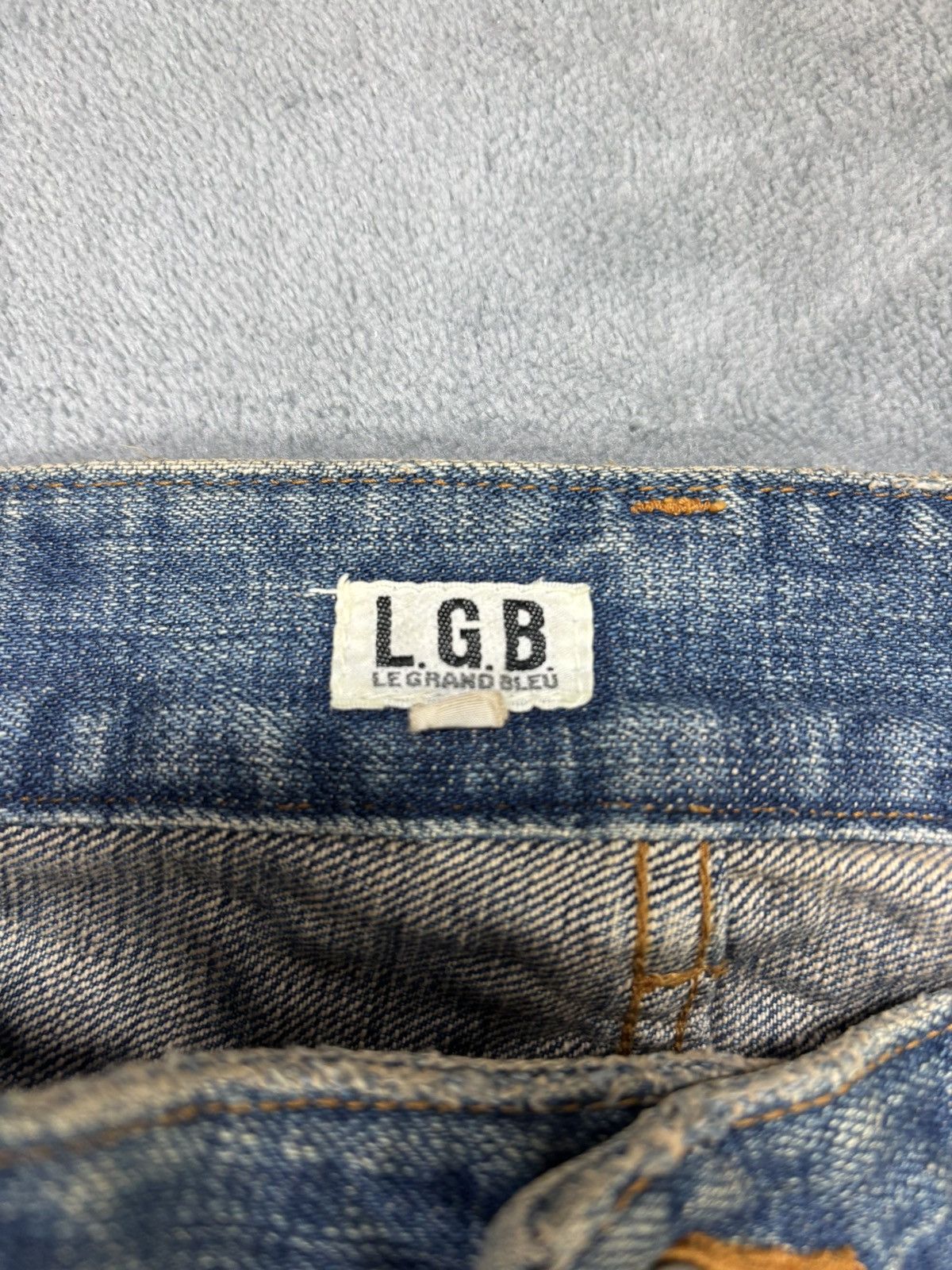 Le Grande Bleu (L.G.B.) L.G.B Flared Denim Pants. S012 Size US 28 / EU 44 - 8 Thumbnail
