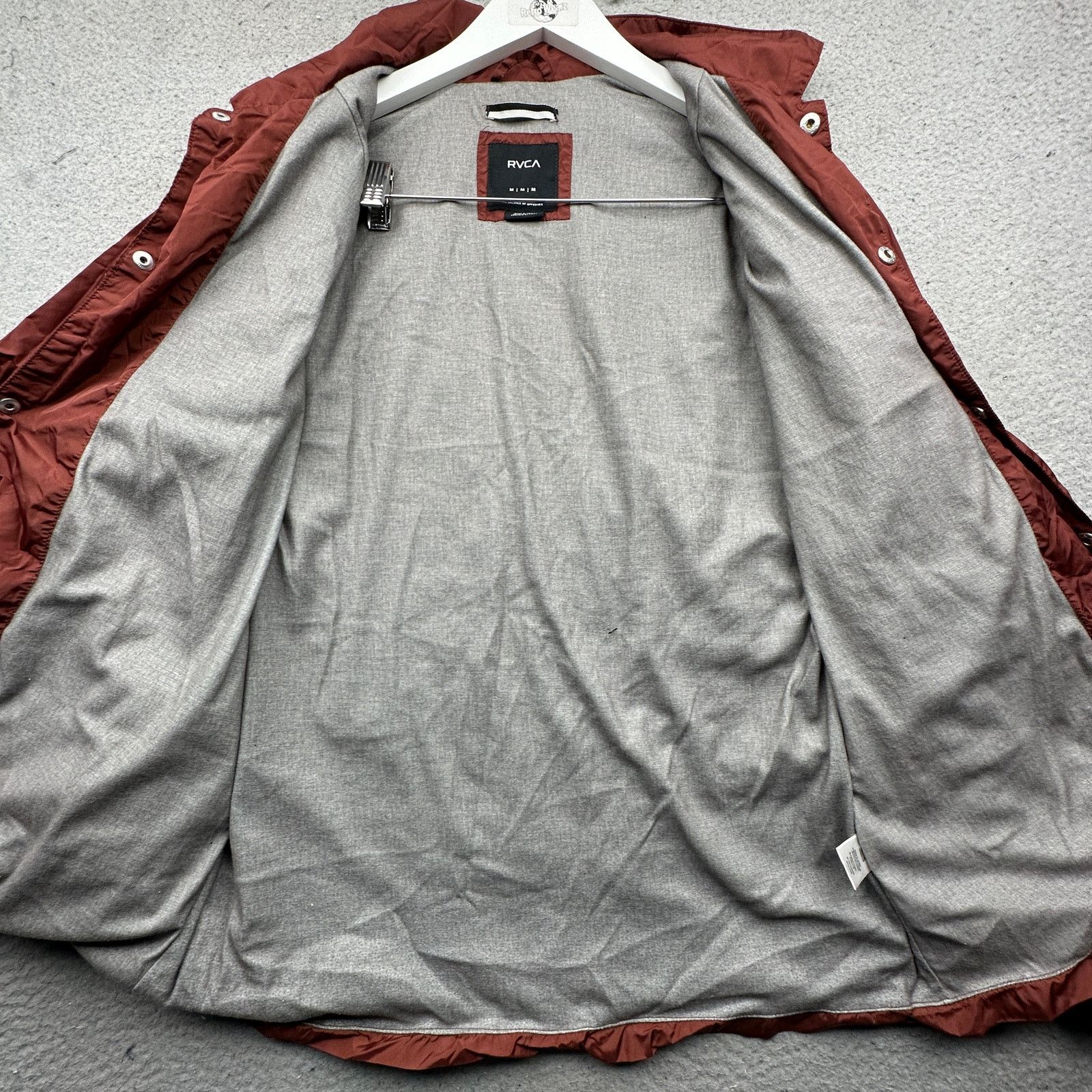 RVCA RVCA Motors Coach Jacket Mens Medium Brown Snap MA707MCJ Size US M / EU 48-50 / 2 - 7 Thumbnail