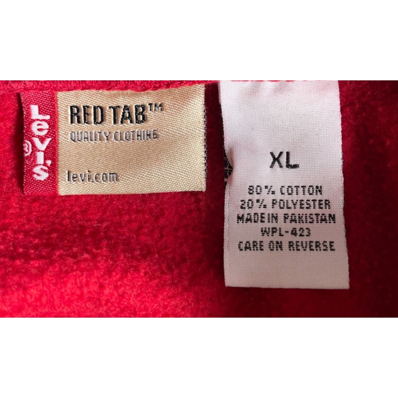 Levi's VINTAGE Levi's Red Tab Sweatshirt Boxy Fit Embroidered Script XL Adults Red 2000s Hipster Retro Crew Neck Cotton Poly Blend Fleece Logo Shirt Mens Size US XL / EU 56 / 4 - 3 Thumbnail