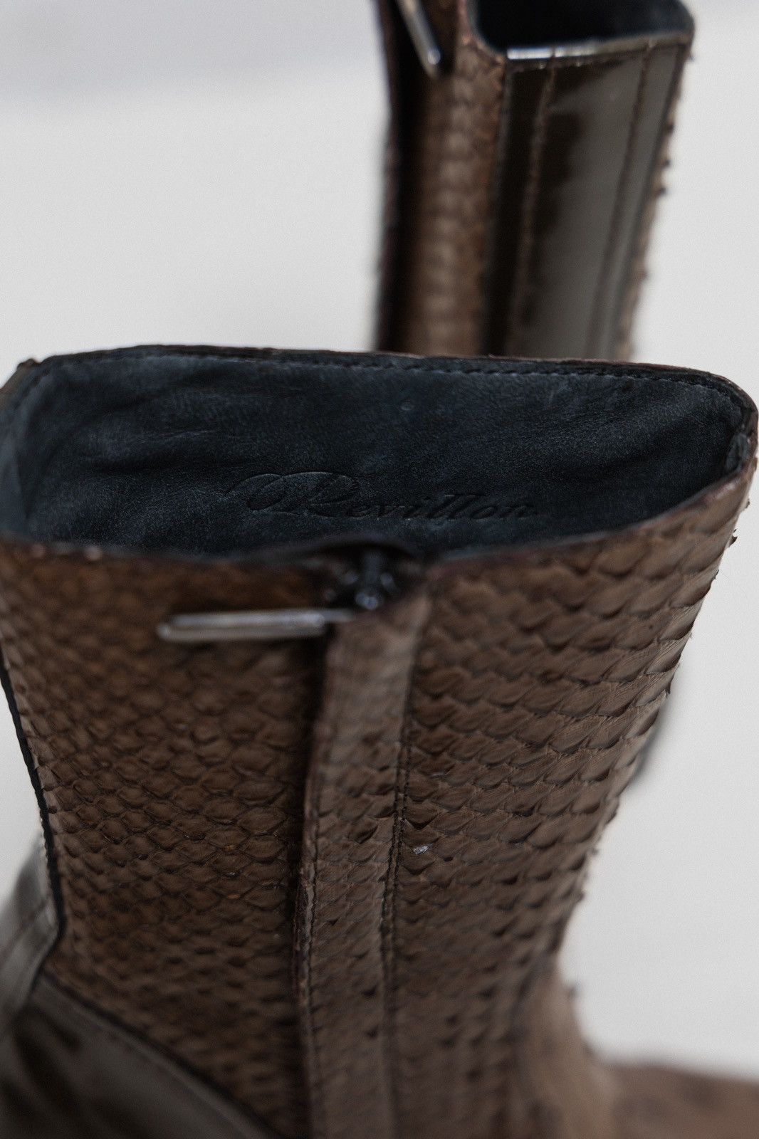 Revillon RICK OWENS x REVILLON - FW04 Python & ostrich leather boots Size US 6 / IT 36 - 6 Thumbnail