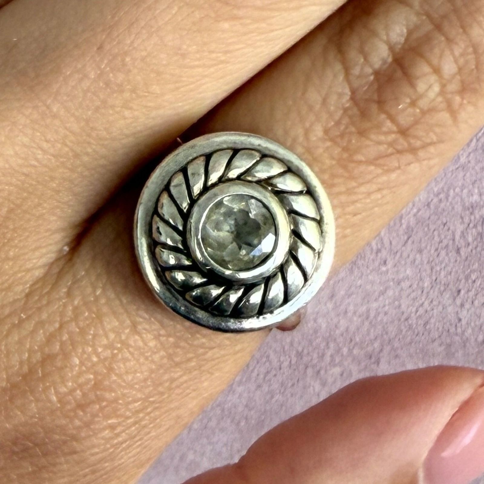 Brighton brighton sterling silver braided topaz round ring size 8.25 Size ONE SIZE - 1 Thumbnail