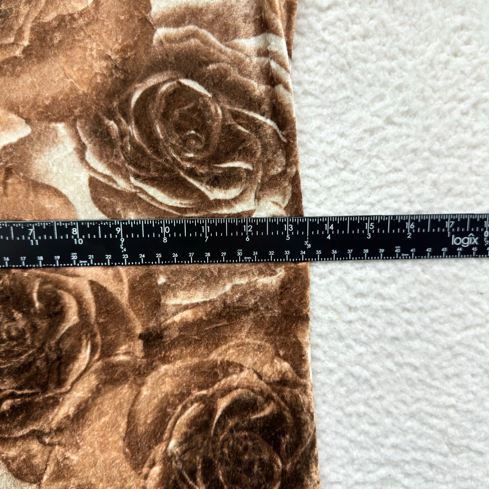 Vintage VINTAGE 90s Y2K Natini Maxi Dress Velvet Brown Rose Floral Grunge S Small Womens Size S / US 4 / IT 40 - 5 Thumbnail