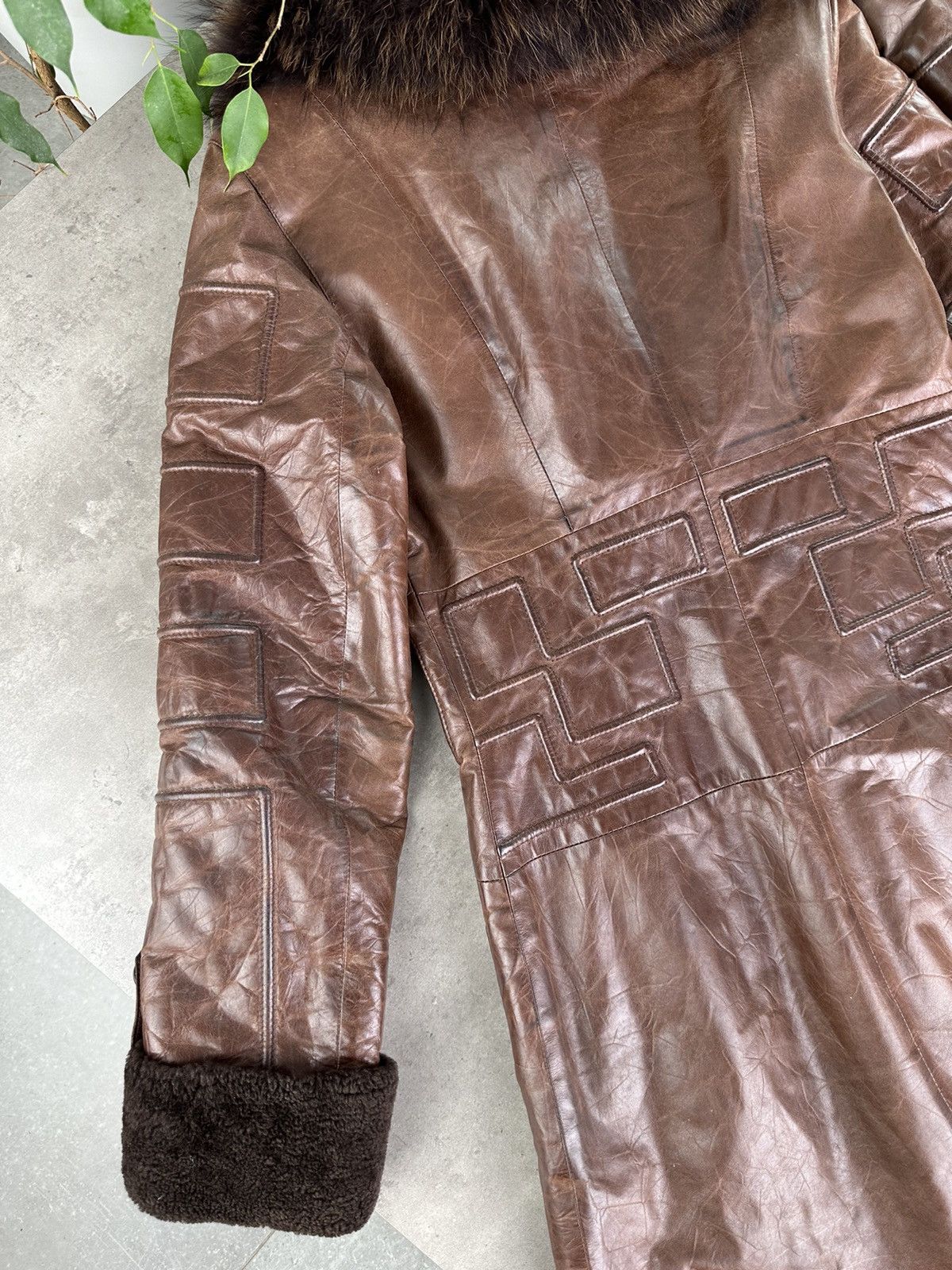 Japanese Brand Vintage Leather Coat Size XS / US 0-2 / IT 36-38 - 15 Thumbnail