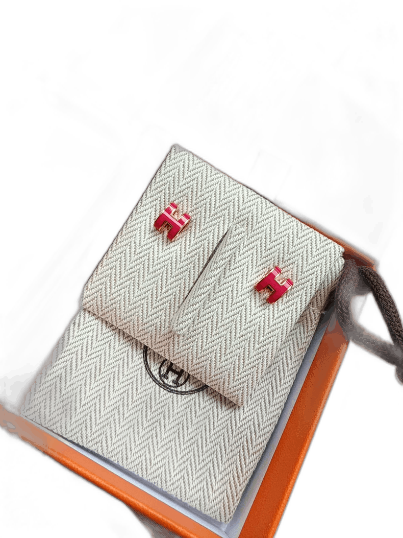 Hermes Hermes Mini Pop Earrings in Raspberry Pink Size ONE SIZE - 1 Thumbnail