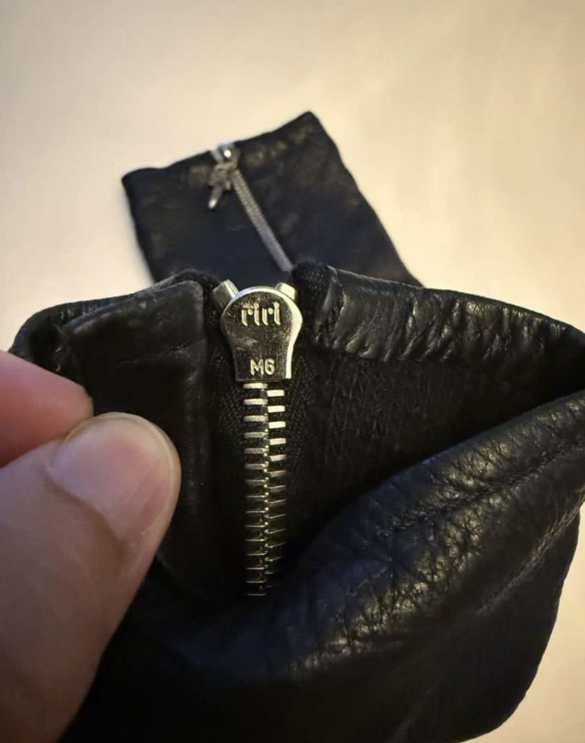 Chrome Hearts Chrome heart leather cashmere gloves Size ONE SIZE - 4 Thumbnail
