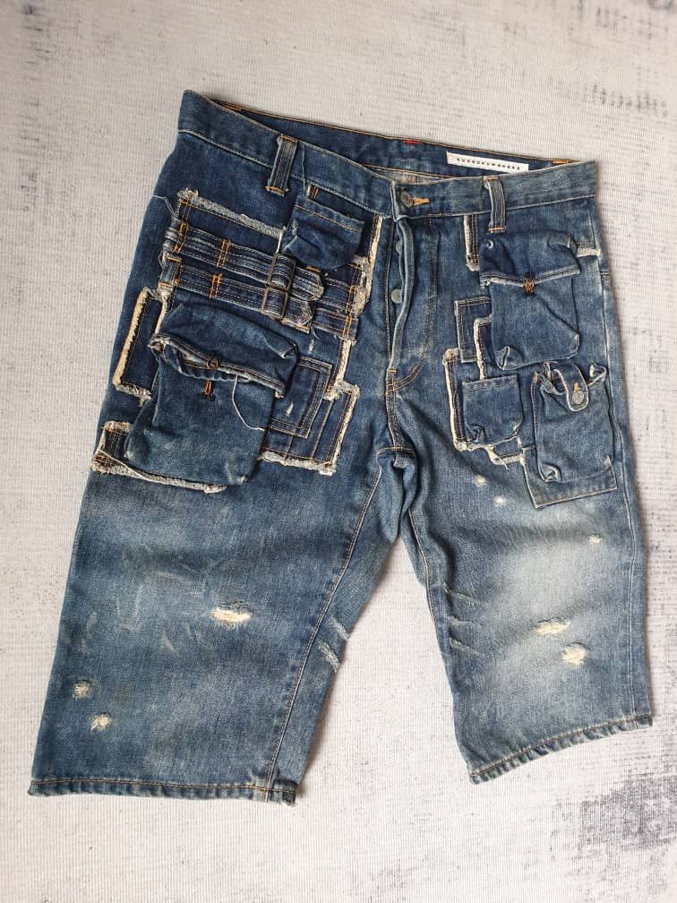 Issey Miyake 💥Sunaokuwahara issey miyake multipocket Japan denim pant Size US 33 - 8 Thumbnail