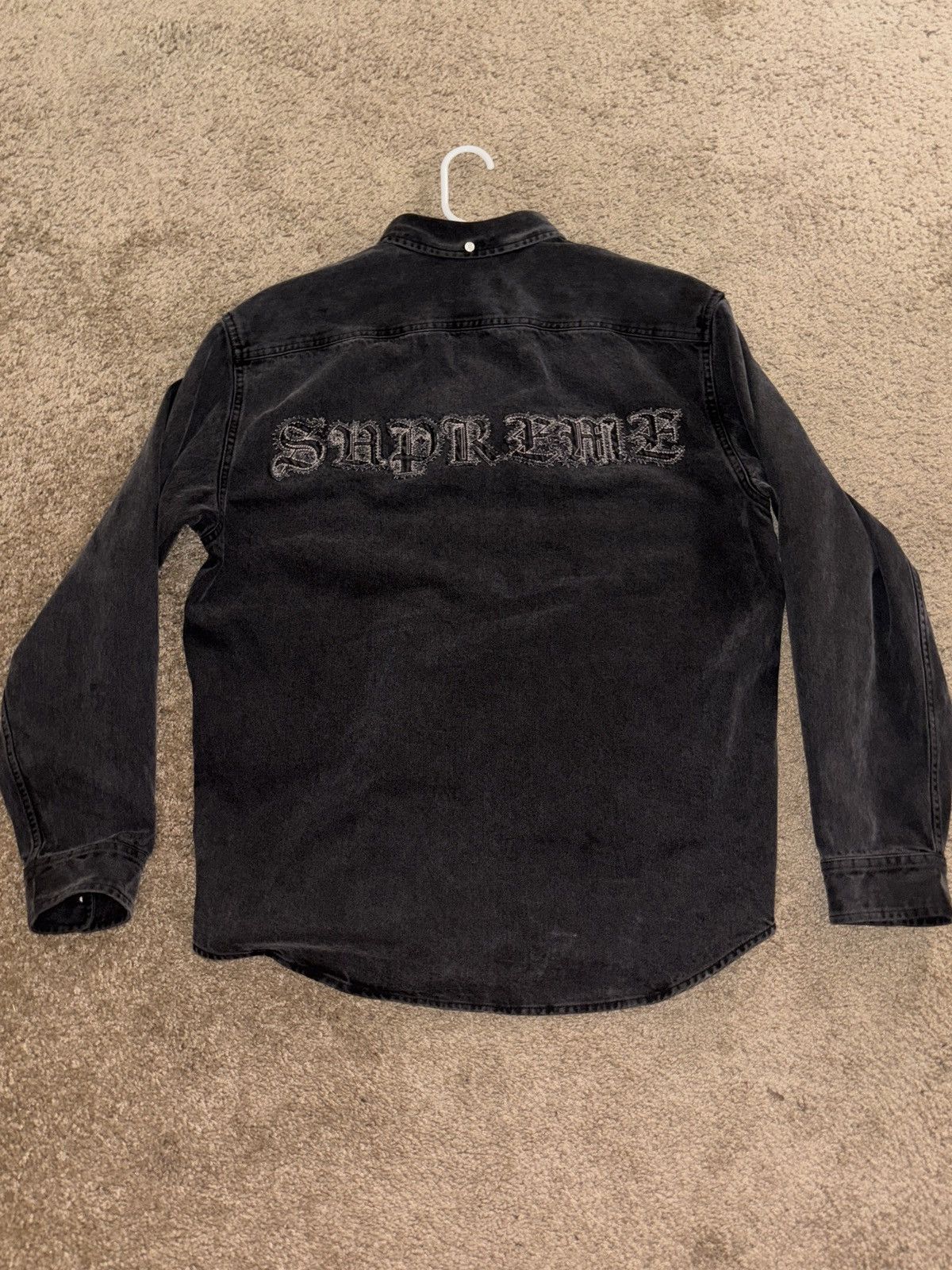 Supreme Supreme FW21 Appliqué Denim Shirt Size US L / EU 52-54 / 3 - 3 Thumbnail