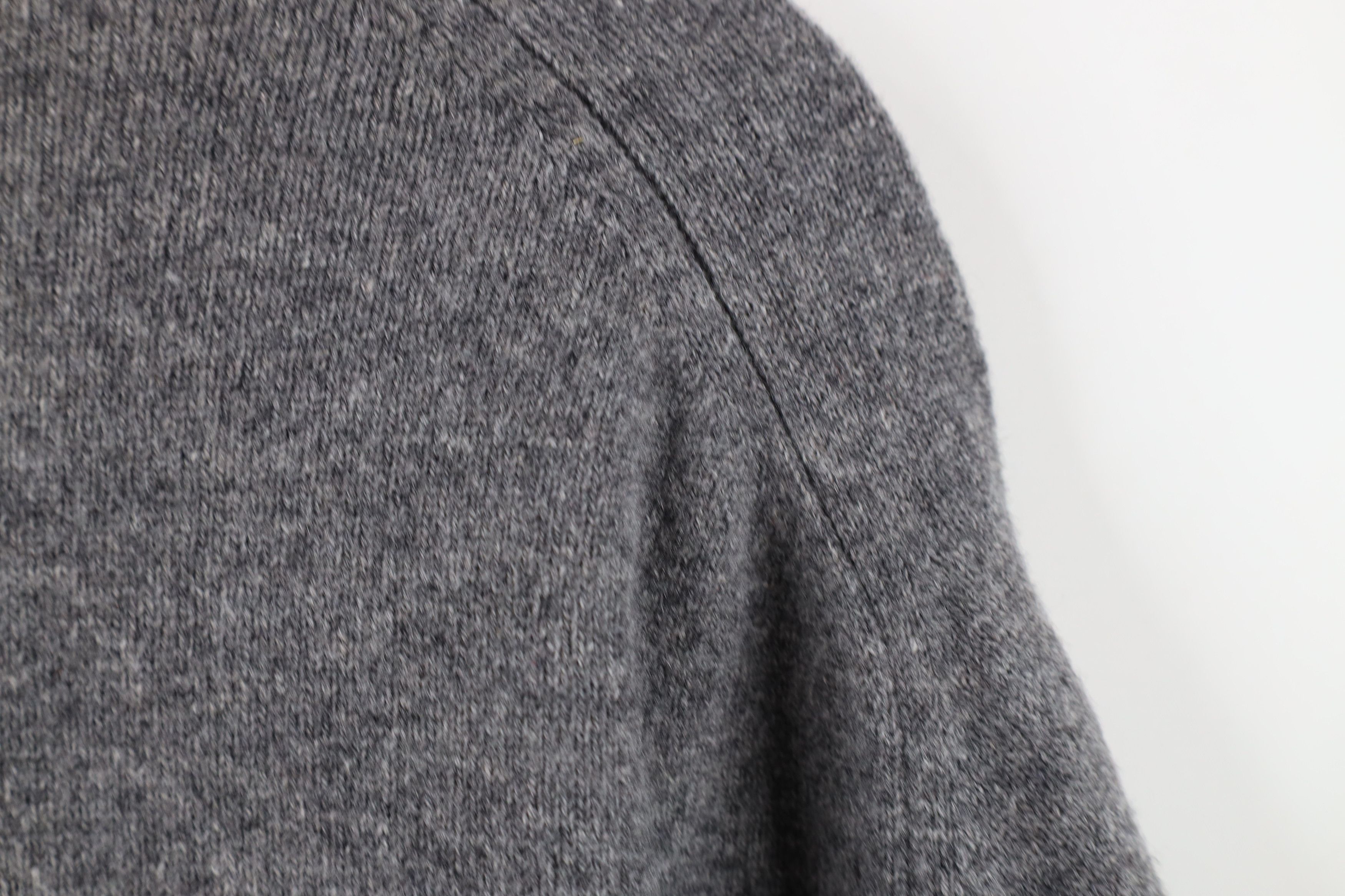 Vintage Vintage 70s William Lockie Scotland Knit V-Neck Sweater Gray Size US XXL / EU 58 / 5 - 10 Thumbnail