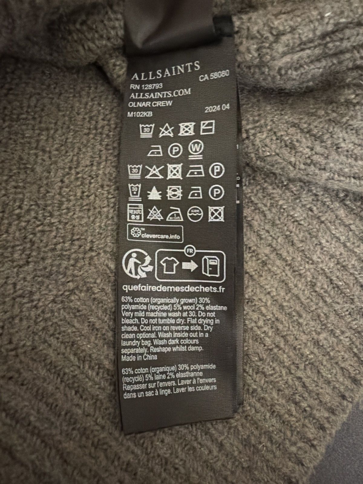 Allsaints AllSaints Sweater Green Medium Size US M / EU 48-50 / 2 - 3 Thumbnail