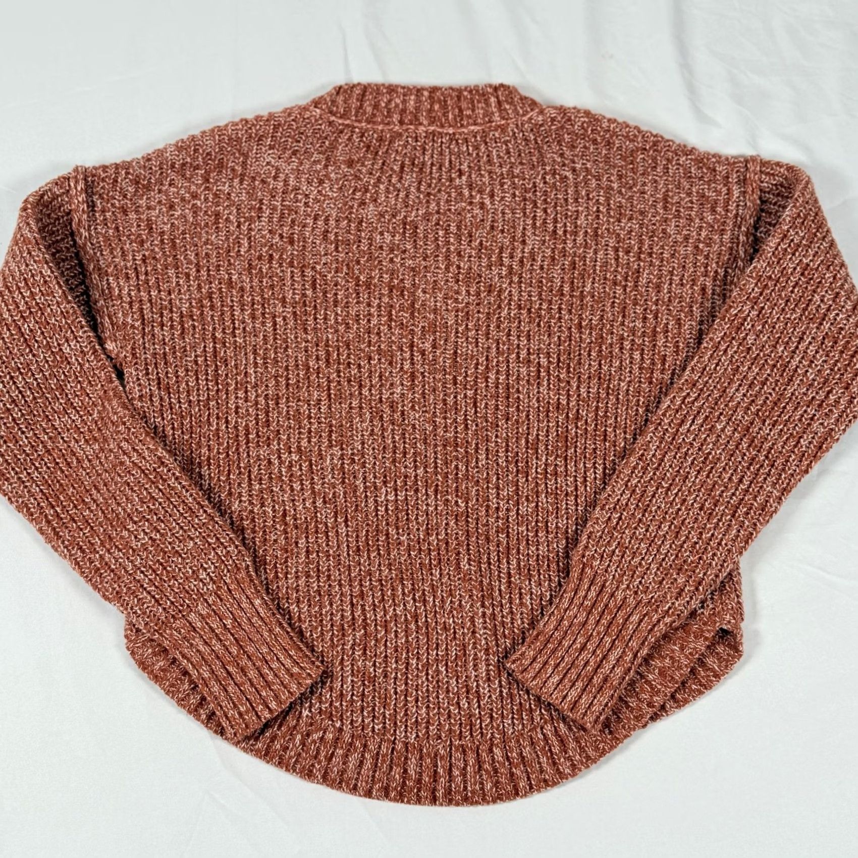 Vintage SO Sweater Womens Small Rust Brown Marled Knit Crewneck Long Sleeve Pullover Size S / US 4 / IT 40 - 6 Thumbnail