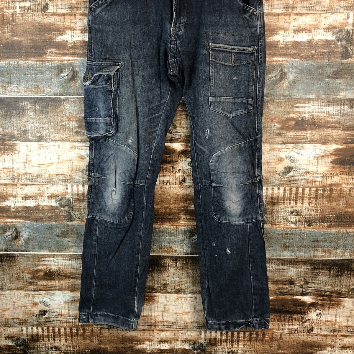 Japanese Brand Japanese Brand Blue utility worker Multipocket Pants #A2164 Size US 33 - 3 Thumbnail