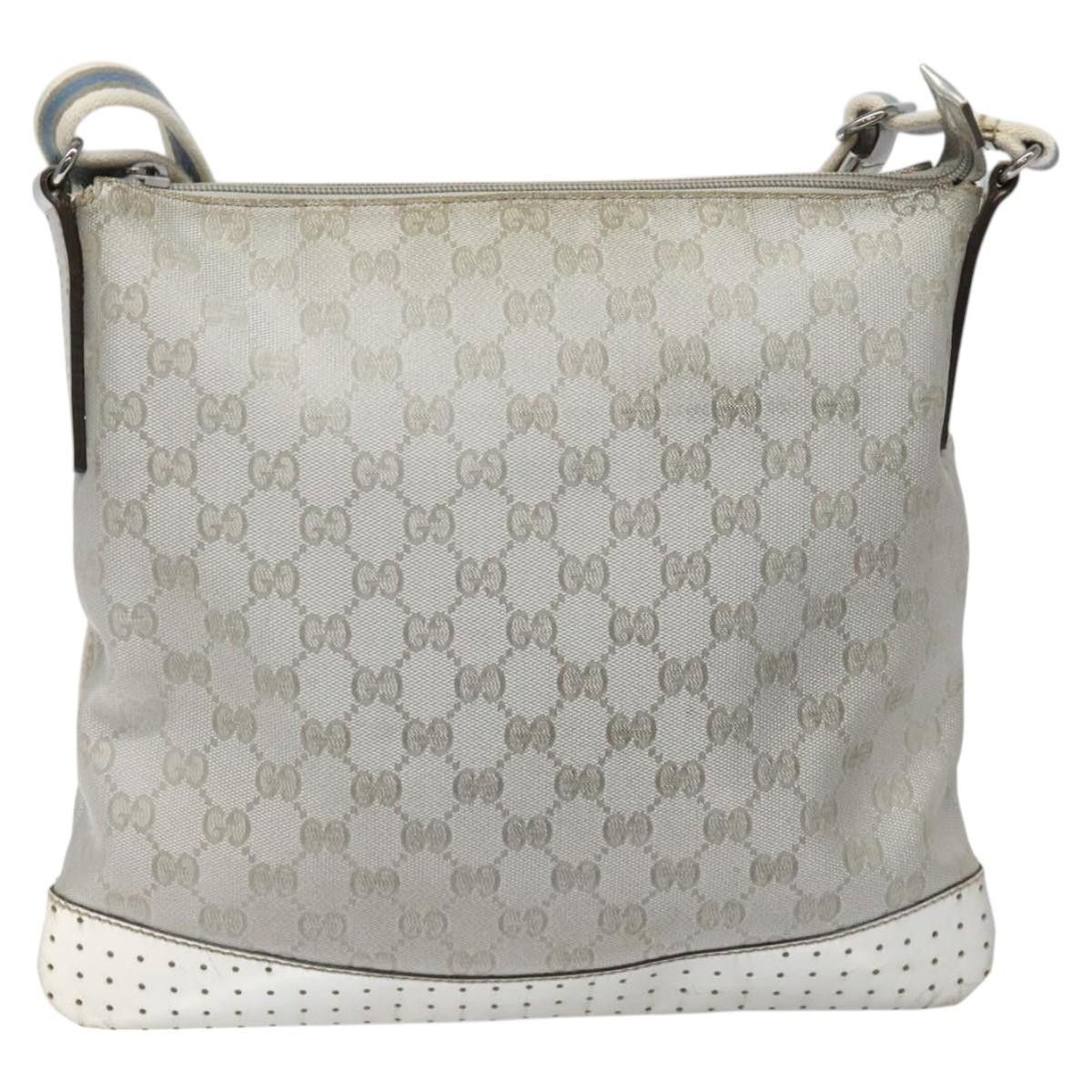 Gucci GUCCI GG Canvas Shoulder Bag Silver Blue Size ONE SIZE - 2 Thumbnail