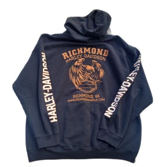 Harley Davidson Vintage Harley Davidson Richmond Full Zip Hoodie Size US XL / EU 56 / 4 - 2 Thumbnail