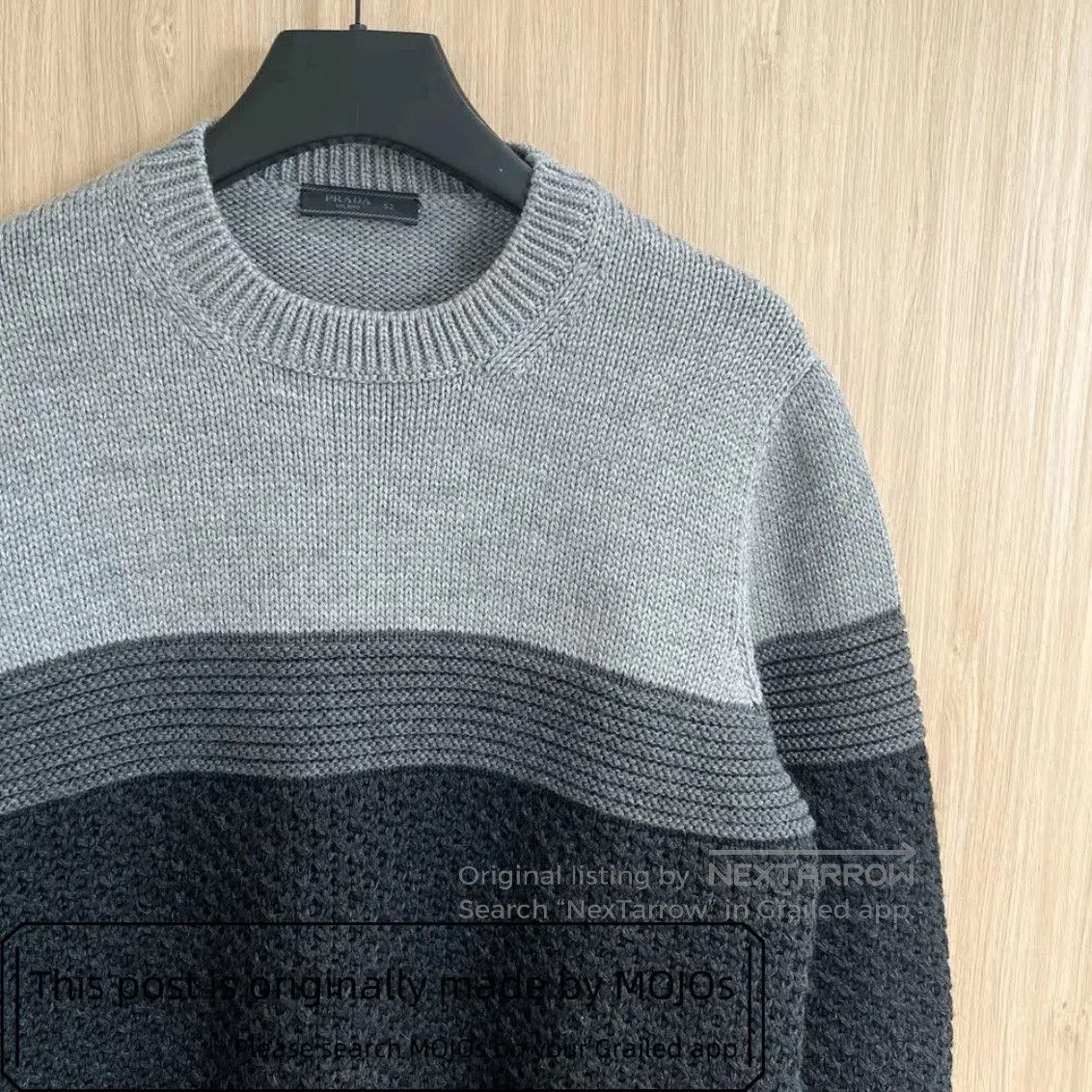 Prada Sz 52 Prada Thick Multi Gray Sweater mojos17591015. Size US L / EU 52-54 / 3 - 3 Thumbnail