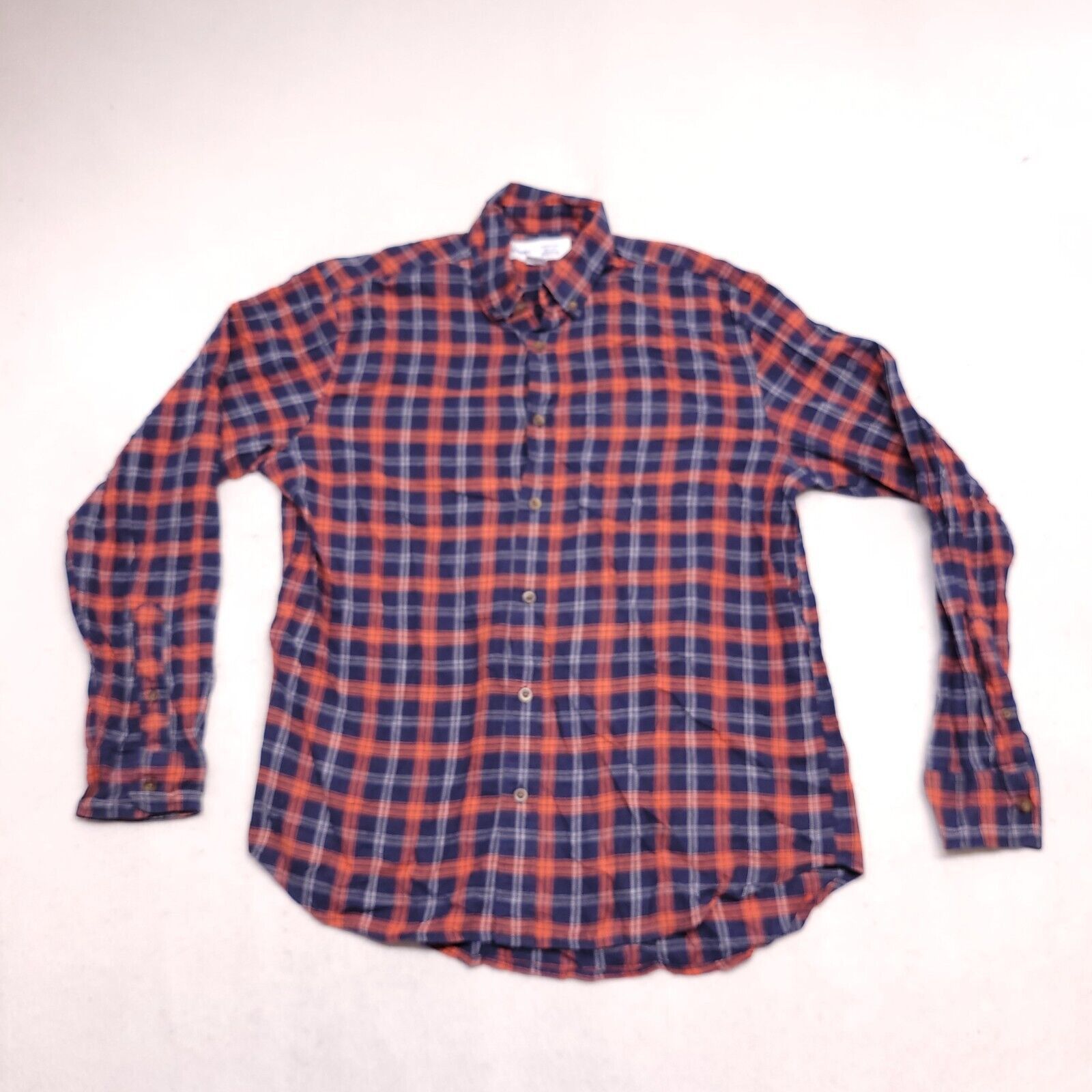 Old Navy Old Navy Tartan Flannel Shirt Mens Size Medium M Blue Orange Size US M / EU 48-50 / 2 - 2 Thumbnail