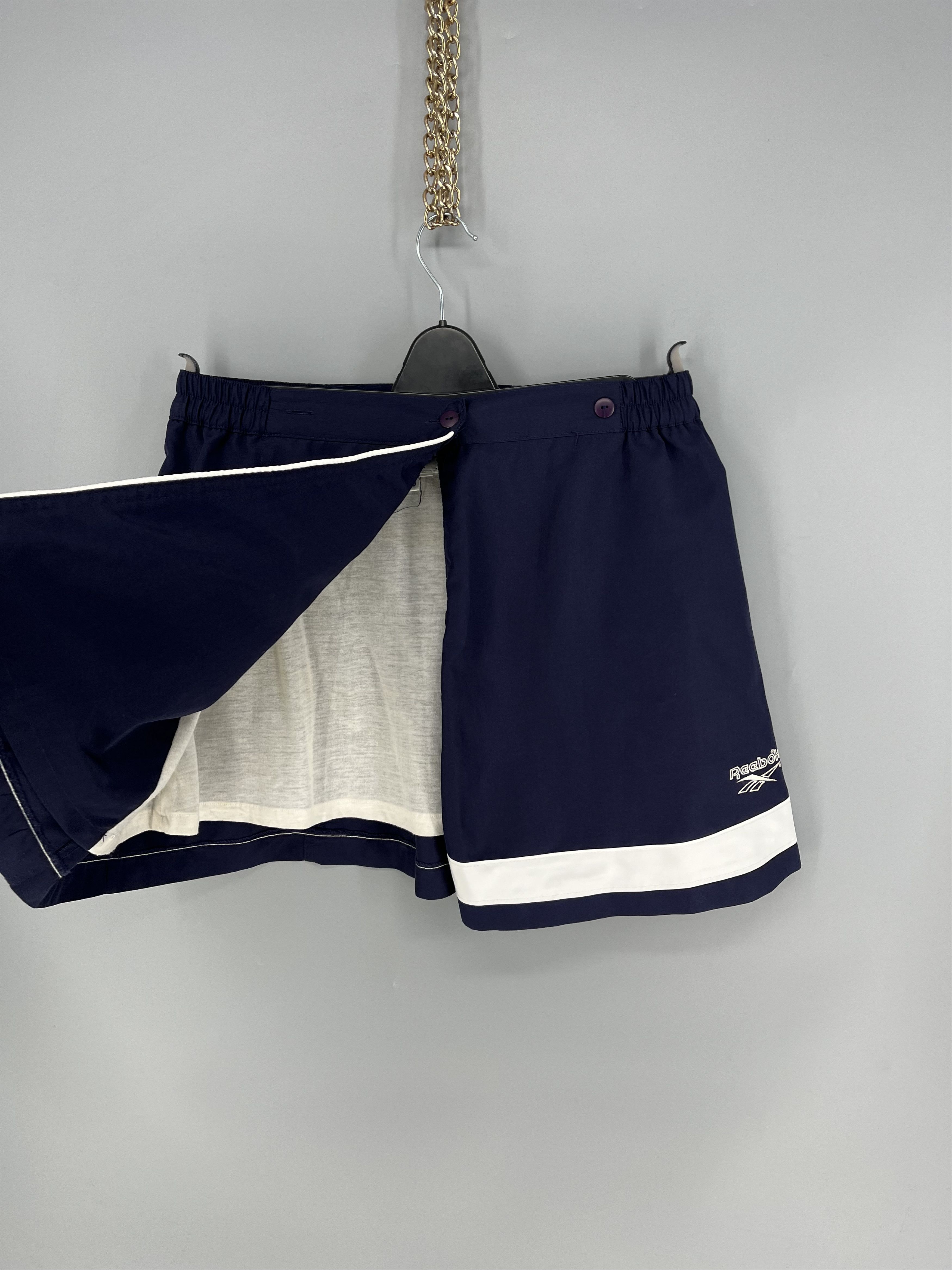Reebok Vintage Reebok 90s Tennis Skort Navy Wrap Mini Skirt Size 27" / US 4 / IT 40 - 6 Thumbnail