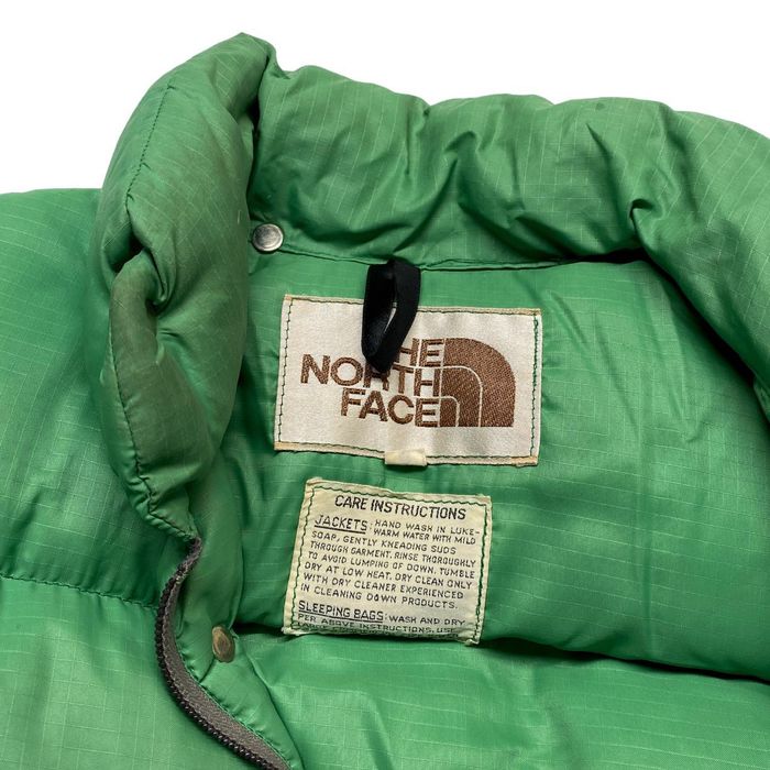 Vintage The North Face 70s vintage green puffer jacket coat Grailed