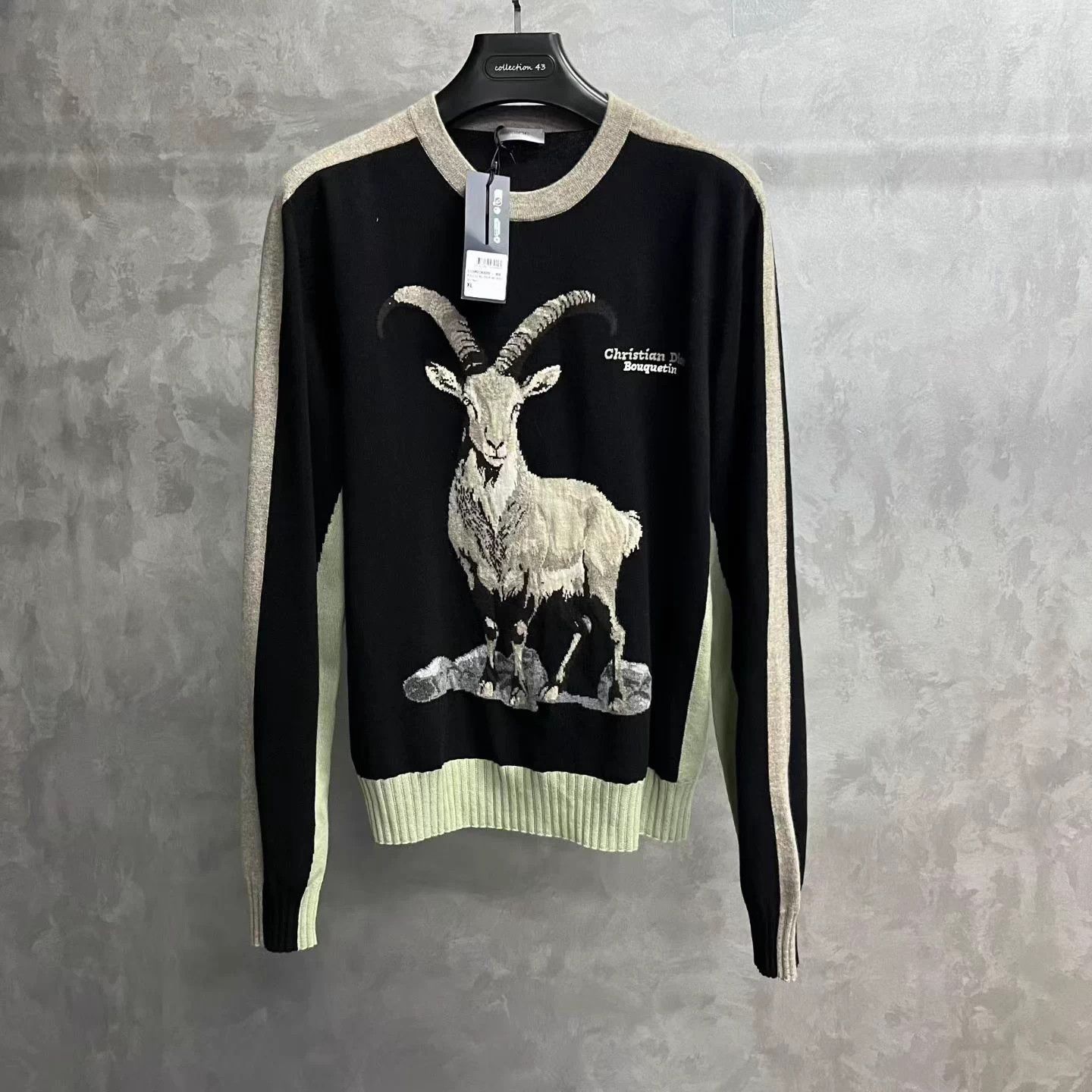 Dior Dior 26 ibex intarsia ribbed crew cashmere XL new tags Size US XL / EU 56 / 4 - 1 Thumbnail