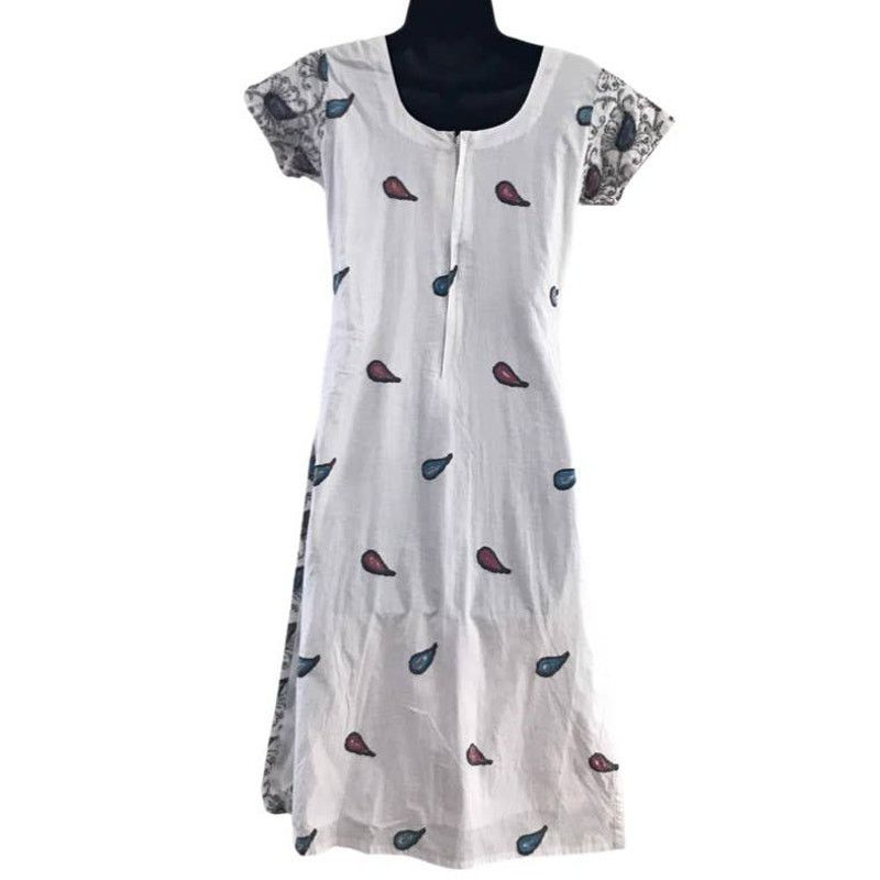 Vintage Embroidered Peacock Feather Dress, Paisley Print Dress Small Size S / US 4 / IT 40 - 4 Thumbnail