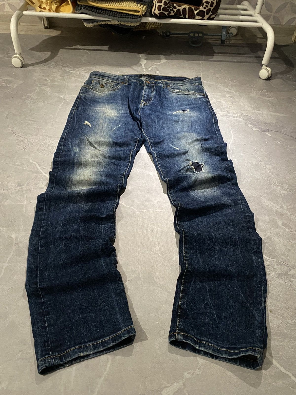 Japanese Brand Archive Washed Darkwear Slim Denim / Japan Vibe Size US 33 - 1 Thumbnail