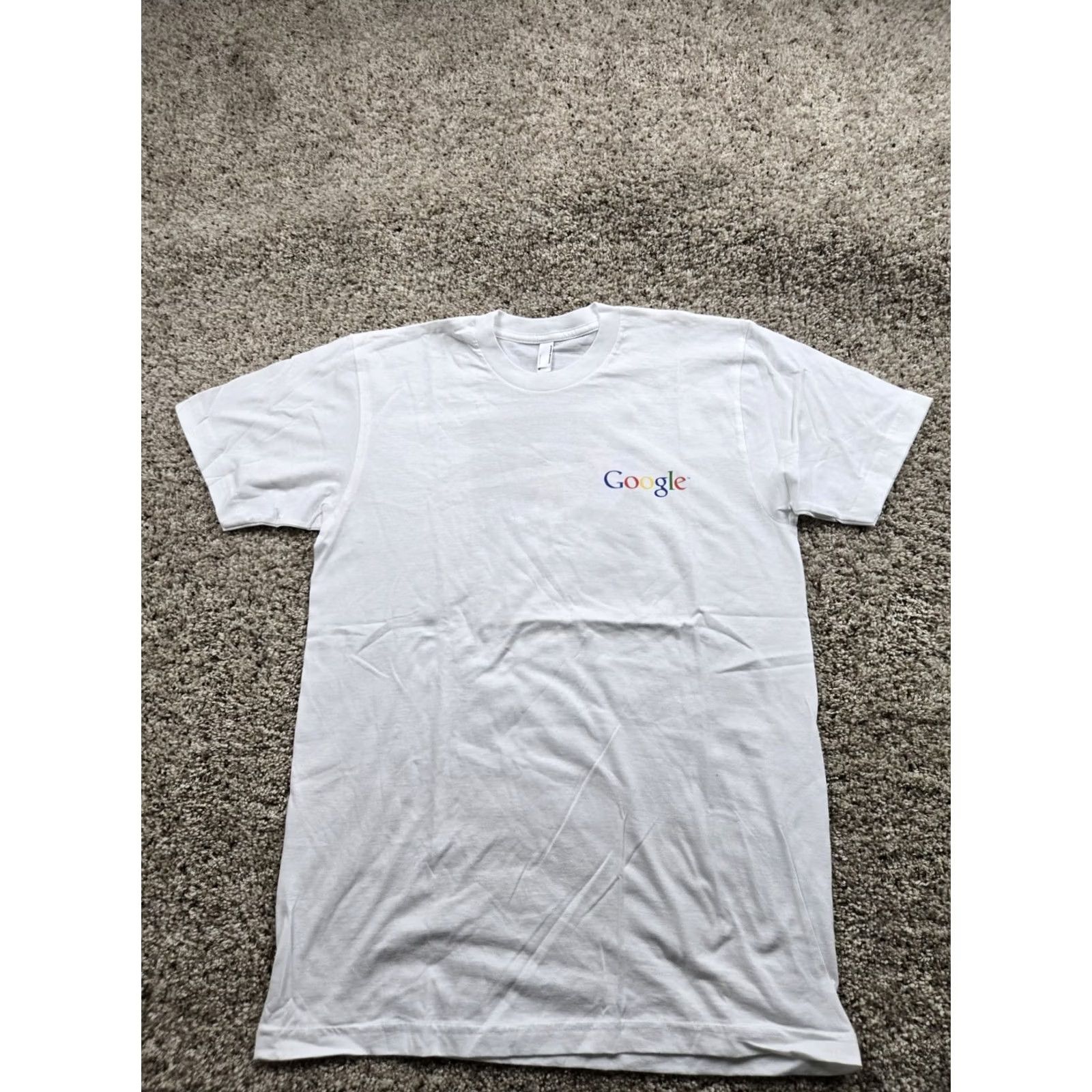 American Apparel Google T Shirt Medium Adults White Short Sleeve Finance 2007 Graphic Crew Neck Size US M / EU 48-50 / 2 - 2 Thumbnail