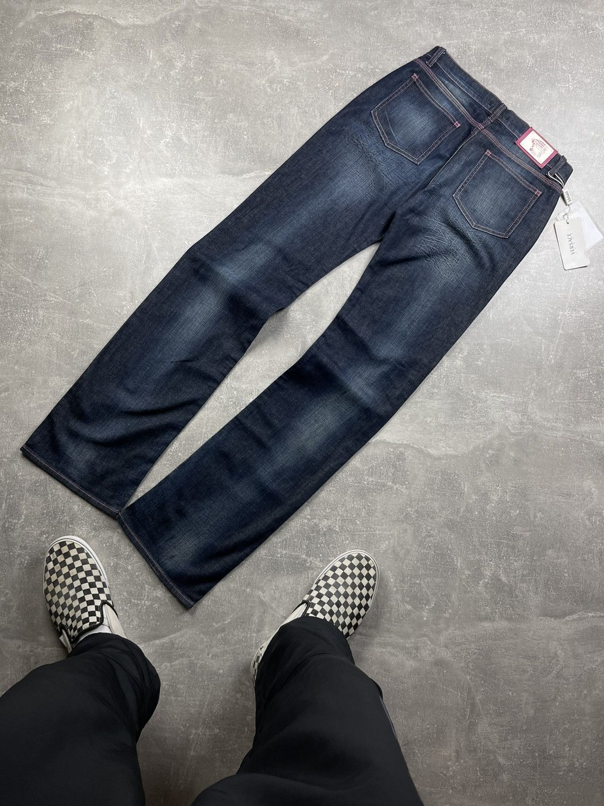 Versace Versace Sport Archive Faded Flared Stretch Jeans Size 30" / US 8 / IT 44 - 1 Thumbnail