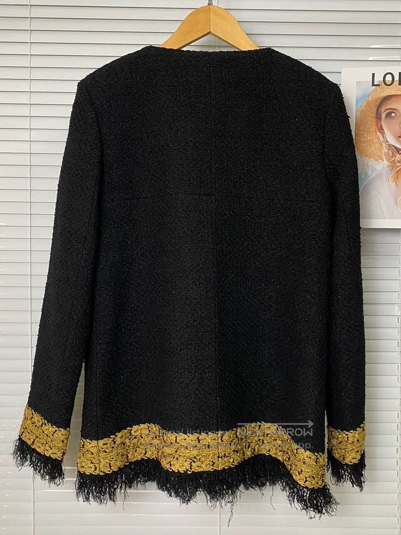 Chanel Chanel Metropolitan Series Black Gold-plated Jacket Size XXS / US 00 / IT 34 - 2 Thumbnail