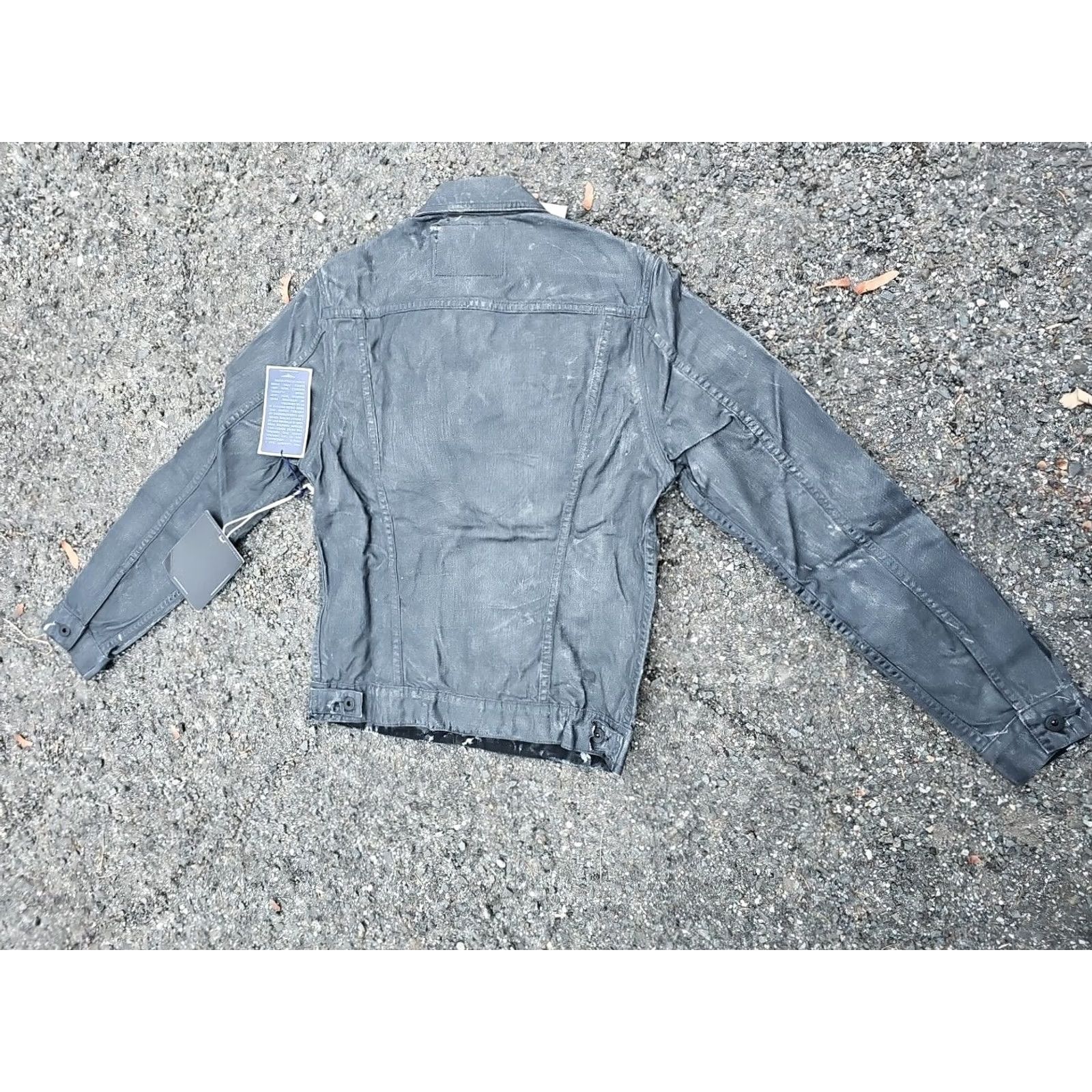 Prps PRPS Black Denim Jean Jacket Distressed MEN'S Small Jacket Mens Black Denim Button Pockets 20 Chest 25 Length Vintage No Size US 29 - 7 Thumbnail