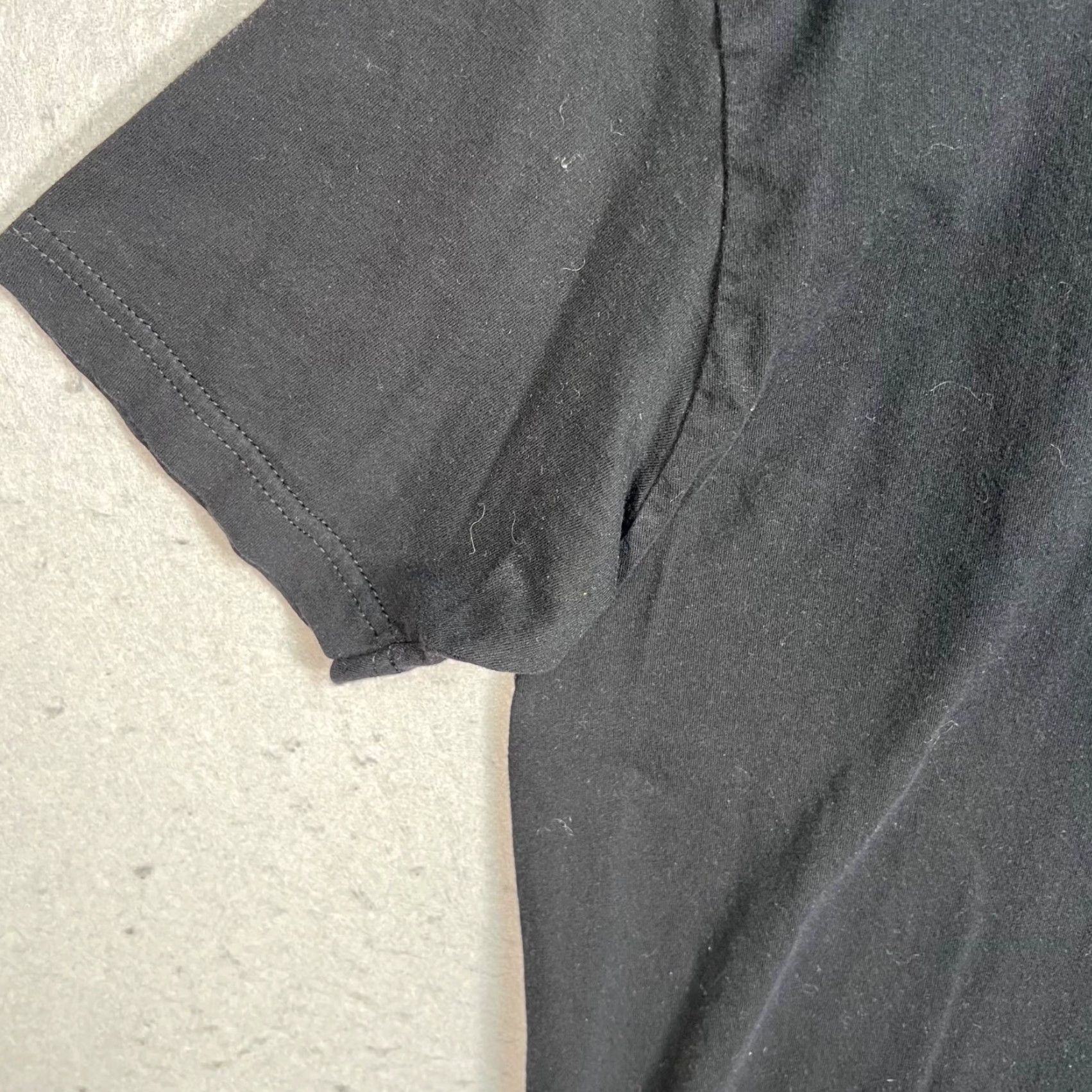 Vintage Polished Mens Small Black T-Shirt 100% Cotton Crew Neck Made In Portugal Solid Short Sleeve Size US S / EU 44-46 / 1 - 7 Thumbnail