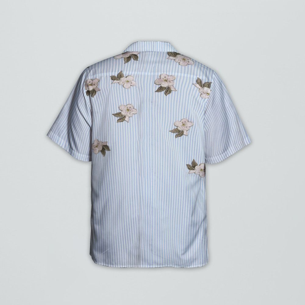 Designer Cotton Shirt with Floral Appliqués Size US S / EU 44-46 / 1 - 2 Thumbnail