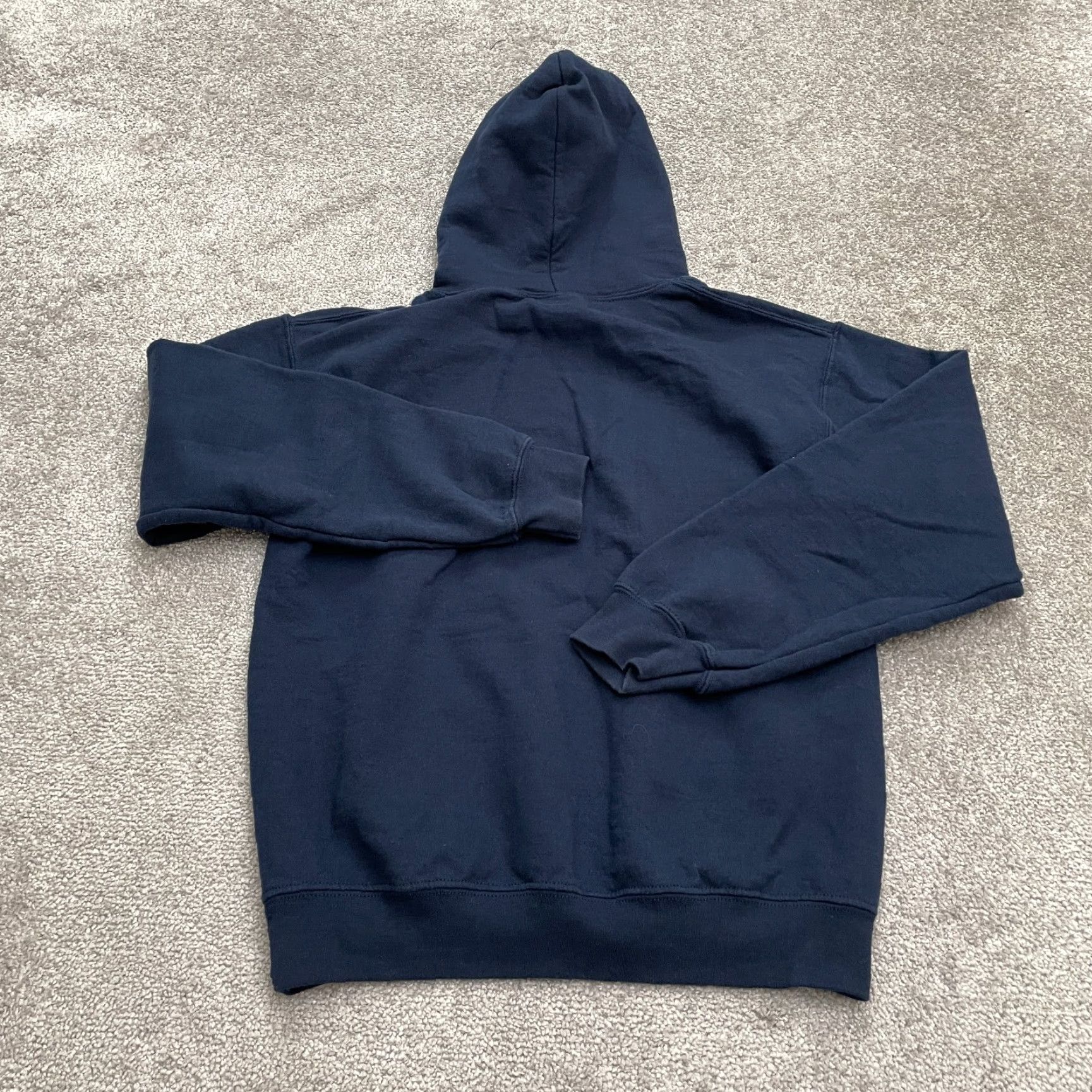 Gildan Gildan Heavy Blend Hoodie Pullover Sweatshirt Unisex Small Blue Graphic Fleece Size US S / EU 44-46 / 1 - 2 Thumbnail