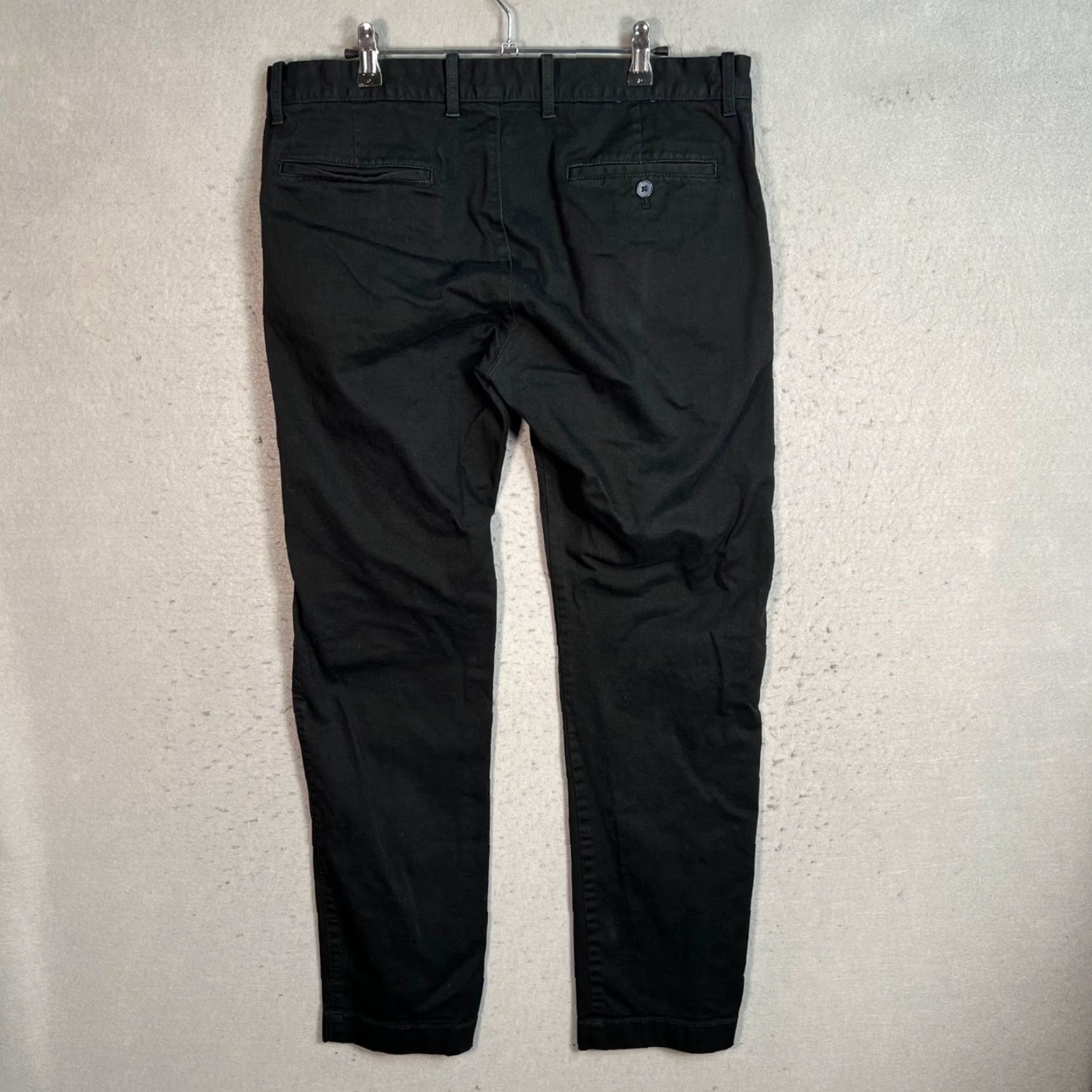 J.Crew J.Crew Mens Slim Fit Black Pants Cotton Blend Flat Front 34x32 - Chino, Preppy, Casual, Business - System Size US 34 / EU 50 - 2 Thumbnail
