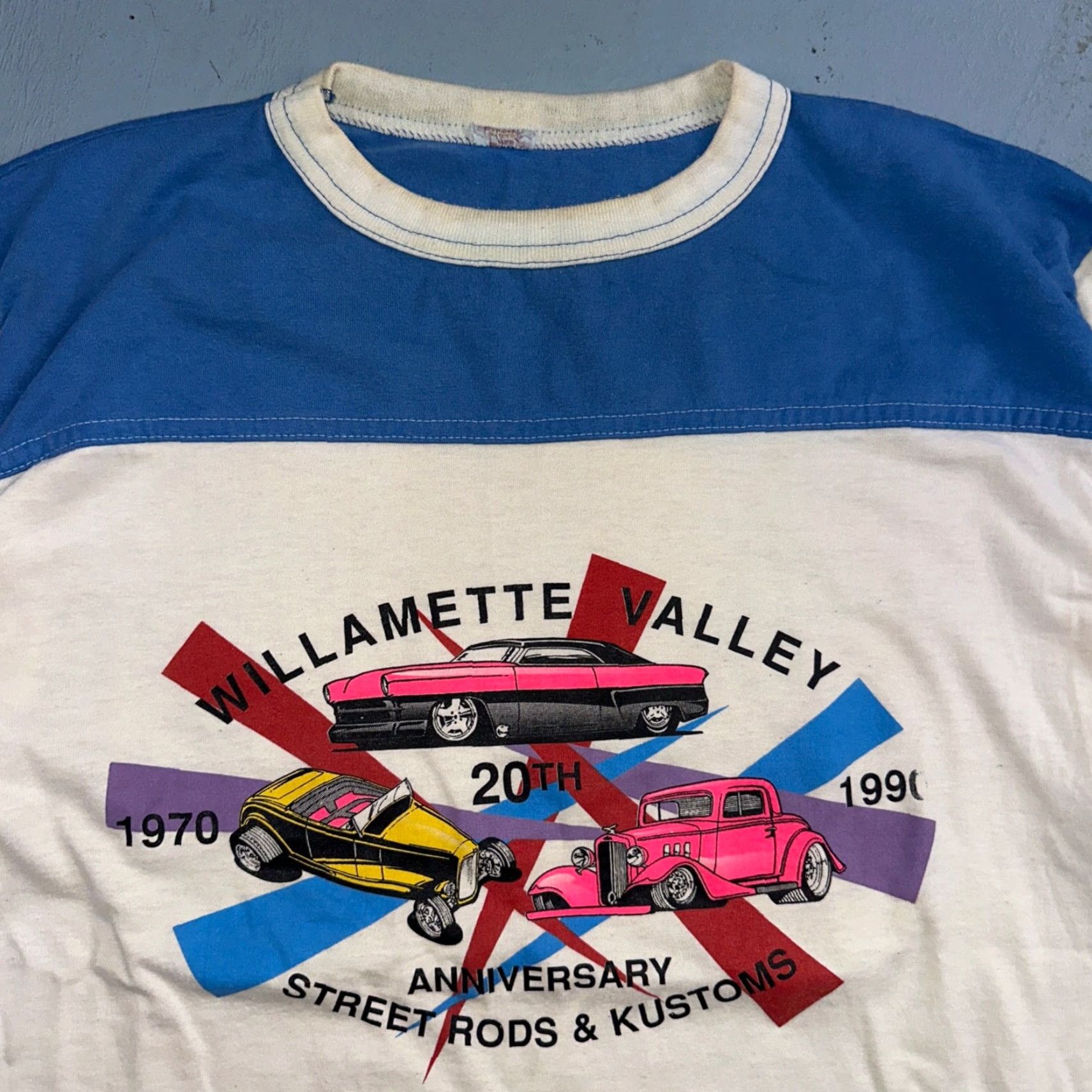 Vintage Vintage Willamette Valley 1990 T-Shirt Men L White Vintage Cars Sports Graphic All Seasons Size US L / EU 52-54 / 3 - 2 Thumbnail