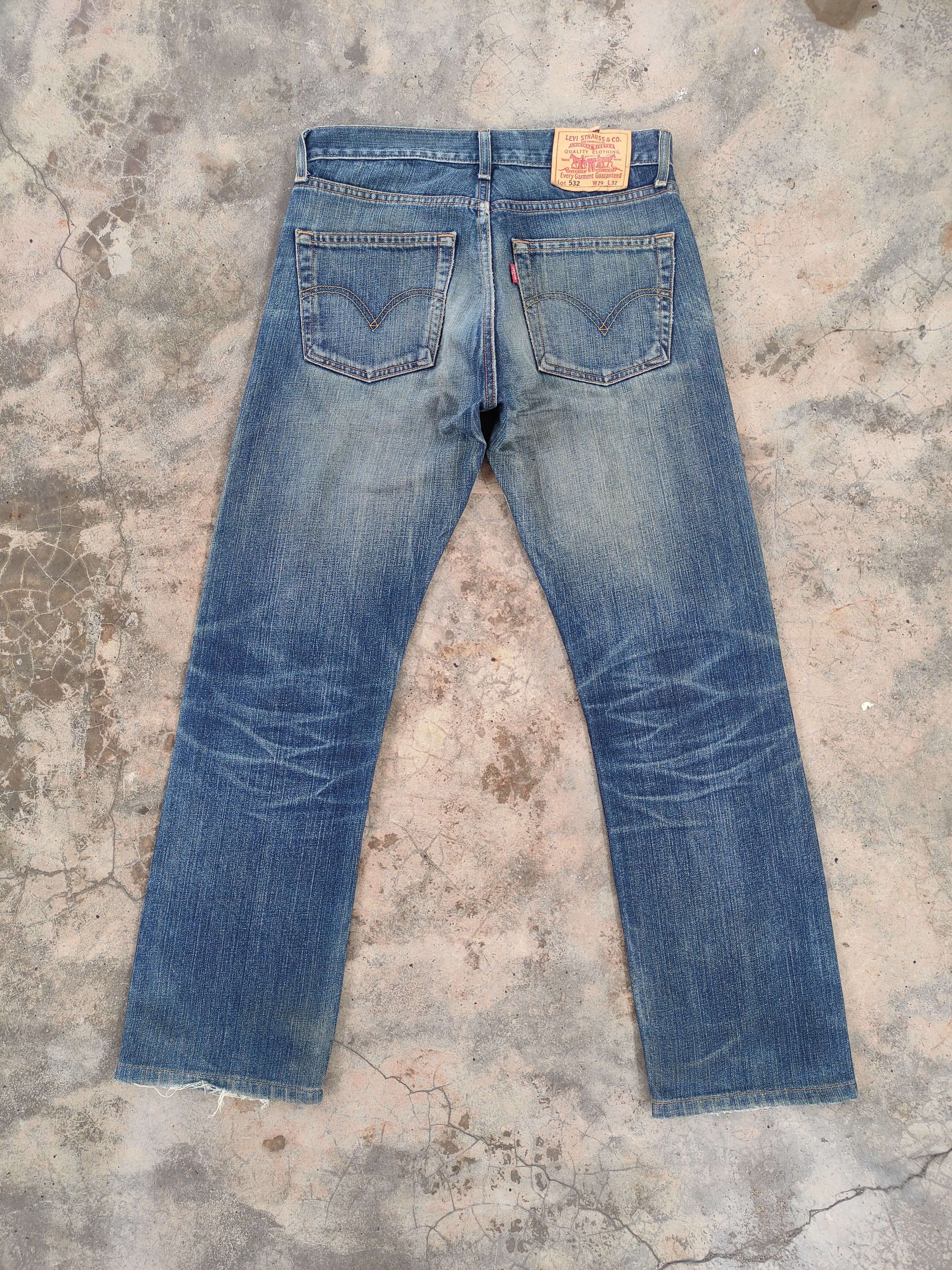Levi's Vintage Clothing VINTAGE LEVI'S 532 RUSTY RIPPED FADED JEANS DENIM PANTS Size US 30 / EU 46 - 8 Thumbnail
