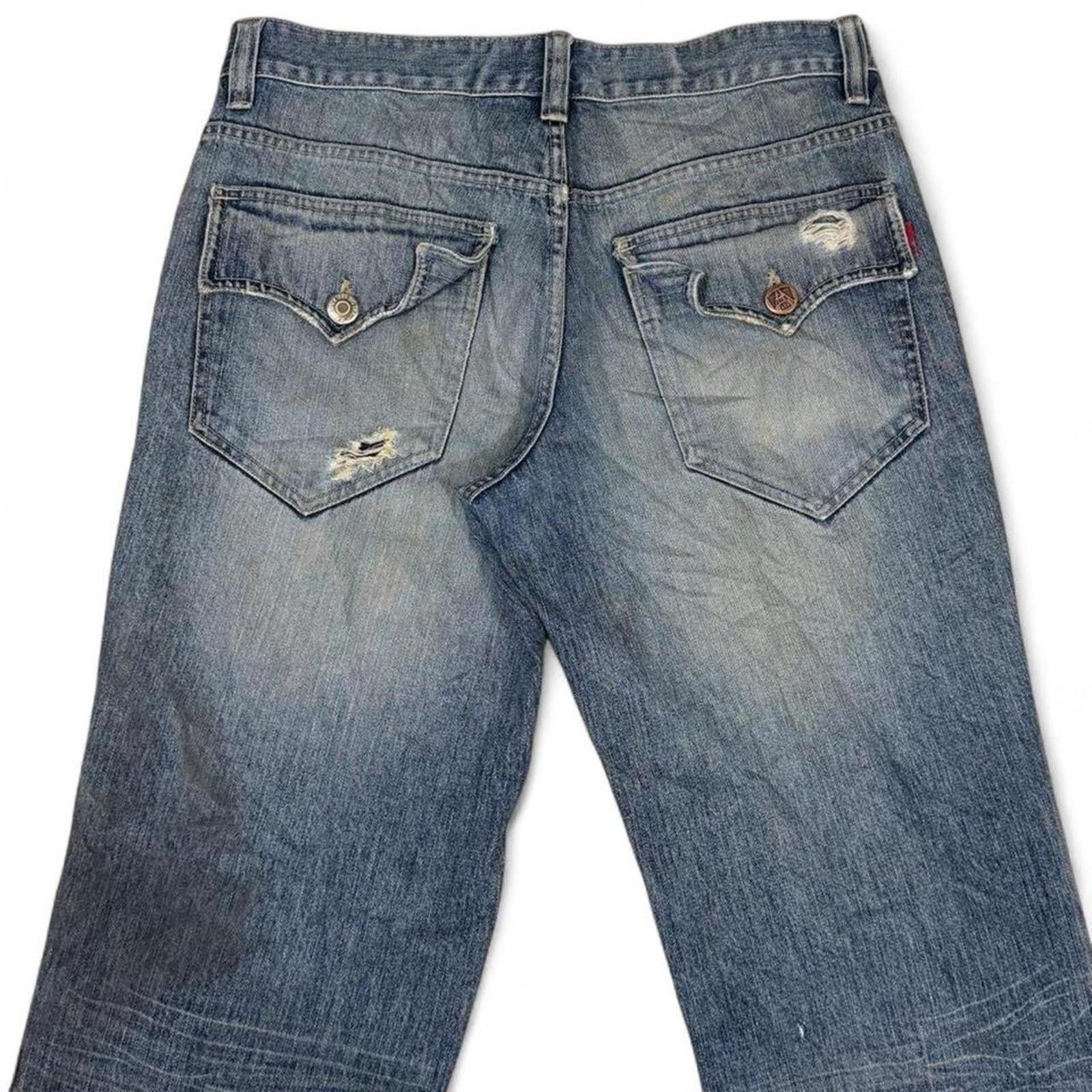 True Religion JAPANESE VINTAGE BIG TRAIN OSAKA BOOTCUT STYLE DENIM JEANS Size US 32 / EU 48 - 5 Thumbnail