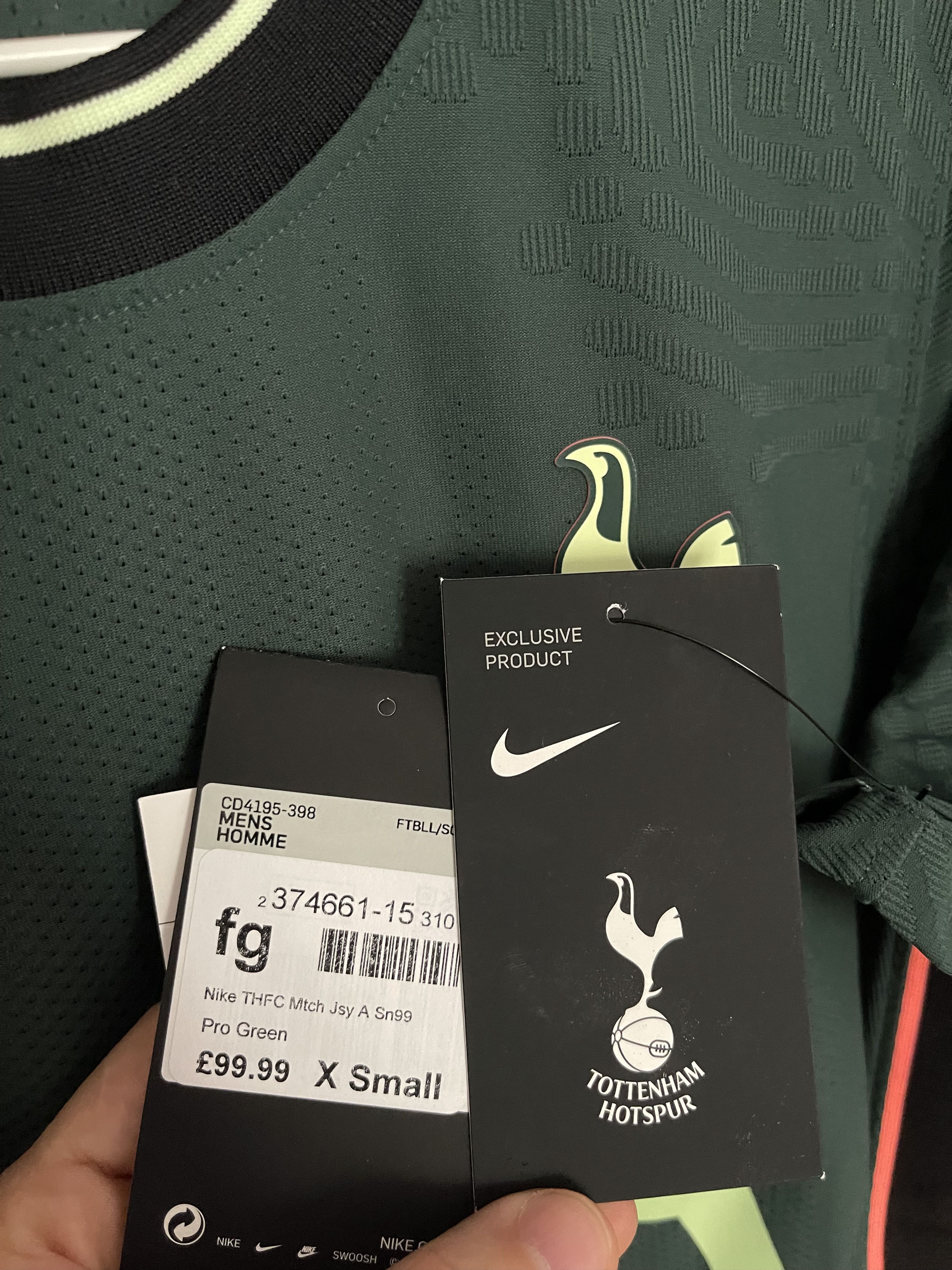Nike Nike Tottenham Hotspur Authentic Vapor Match Jersey XS BNWT Size US XS / EU 42 / 0 - 6 Thumbnail