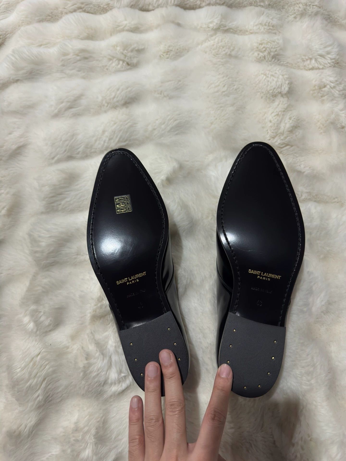 Saint Laurent Paris Saint Laurent SLP brand new men's new shiny leather shoes Size US 10 / EU 43 - 3 Thumbnail