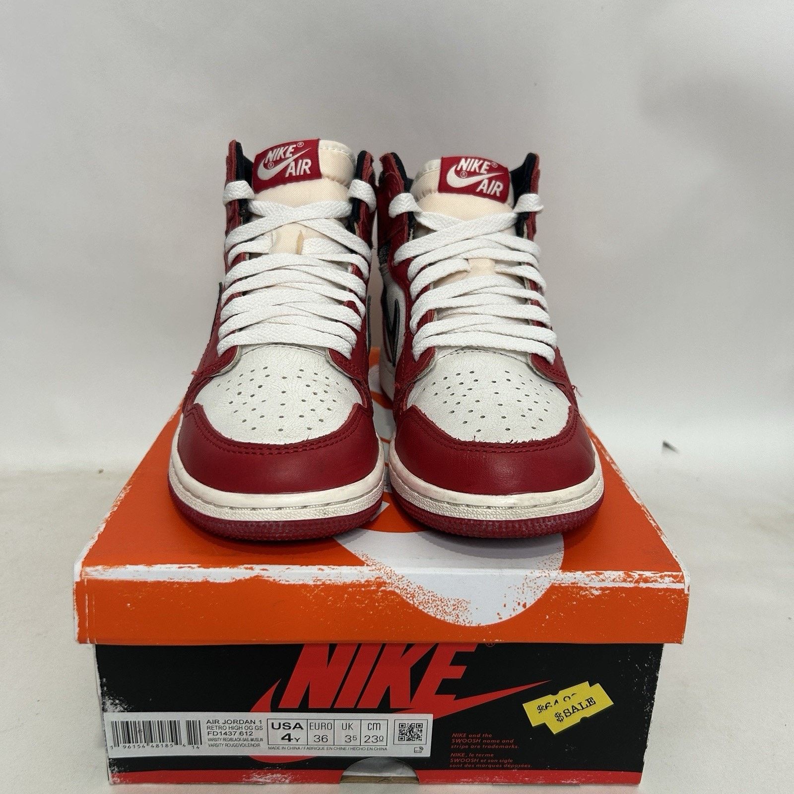 Jordan Brand Nike Air Jordan 1 Retro High GS “Chicago/Lost and Found” Size US 5.5 / IT 35.5 - 2 Thumbnail