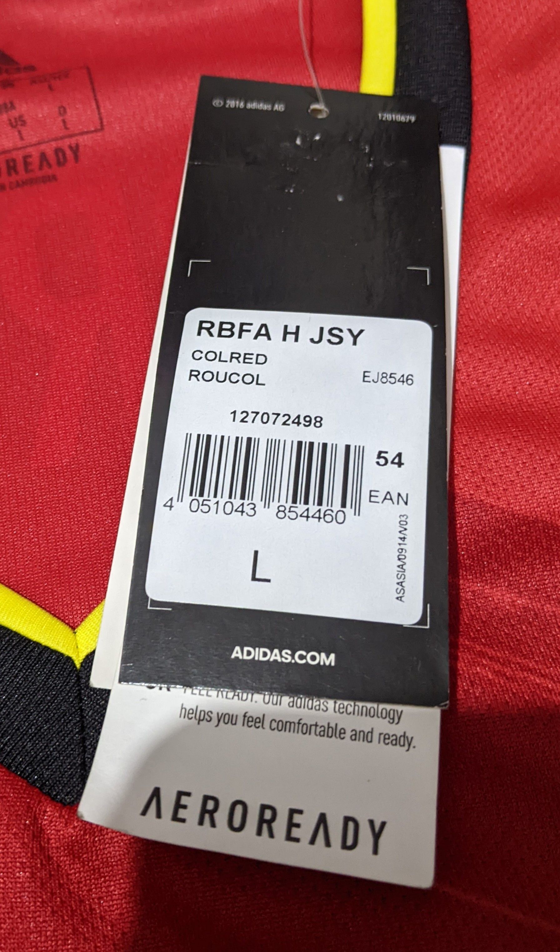 Adidas Belgium Euro 2020-2021 Home Jersey De Bruyne 7 Size US L / EU 52-54 / 3 - 10 Thumbnail