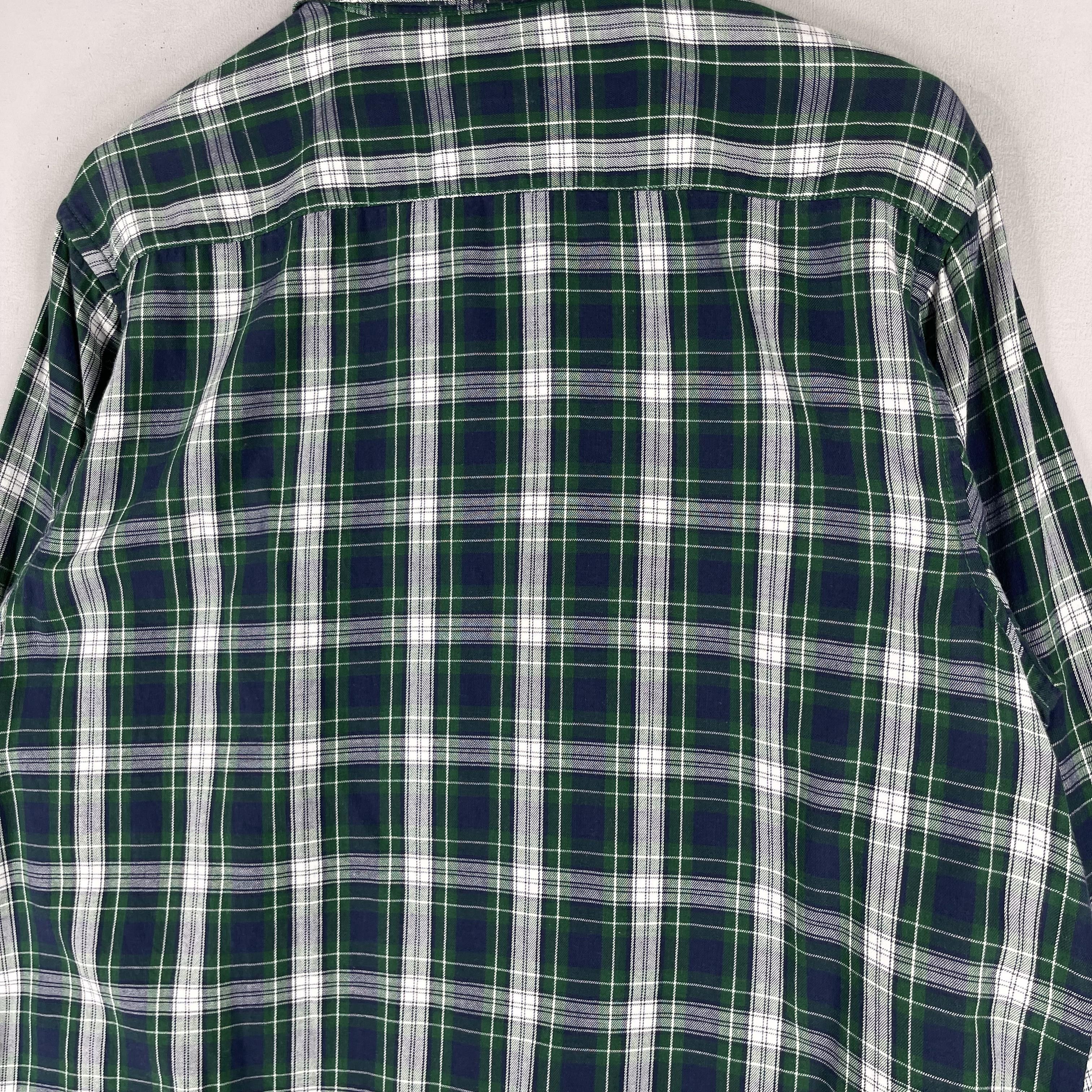 Cherokee × Flannel Vintage Plaid Checkered Green Tartan Flannel Button Up Size US L / EU 52-54 / 3 - 8 Thumbnail