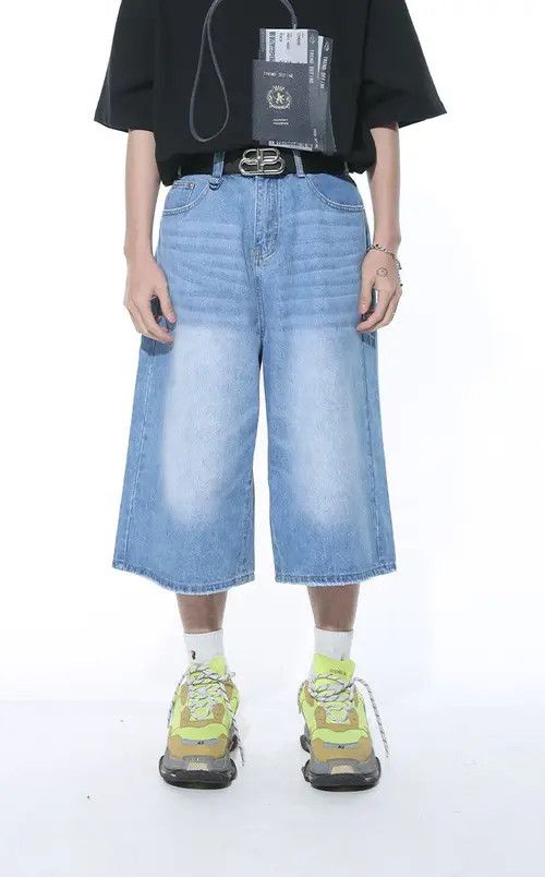 Other Vintage washed straight wide-leg casual denim shorts Size US 32 / EU 48 - 1 Thumbnail