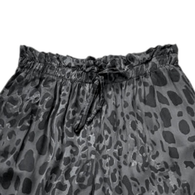 NBDN Nobrandedon Natacha Leopard Wide Leg Black/Gray Pants | Size S Size 27" / US 4 / IT 40 - 3 Thumbnail