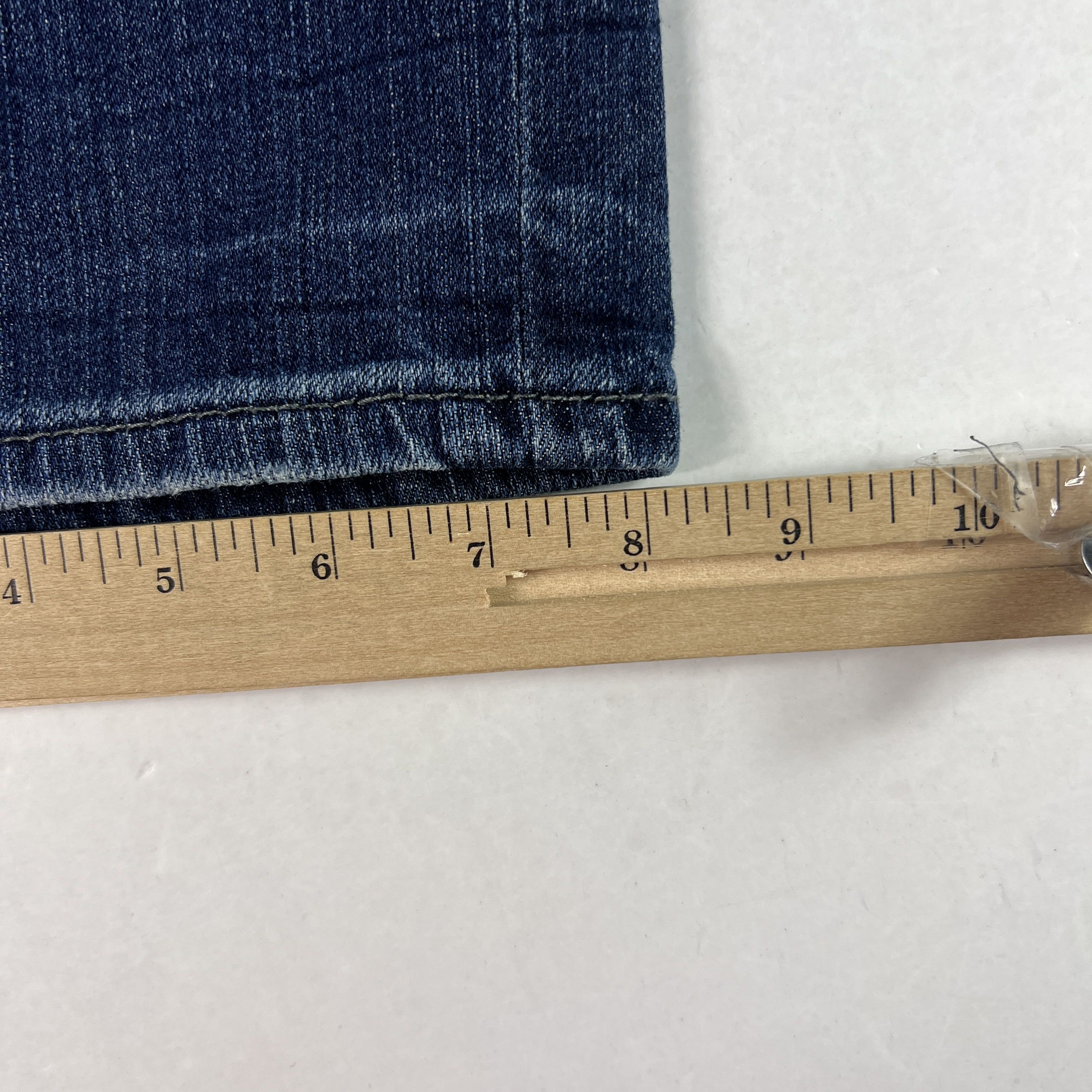 BKE BKE Jeans Long Derek Straight Leg Blue Faded Stretch Denim Size US 35 - 13 Thumbnail