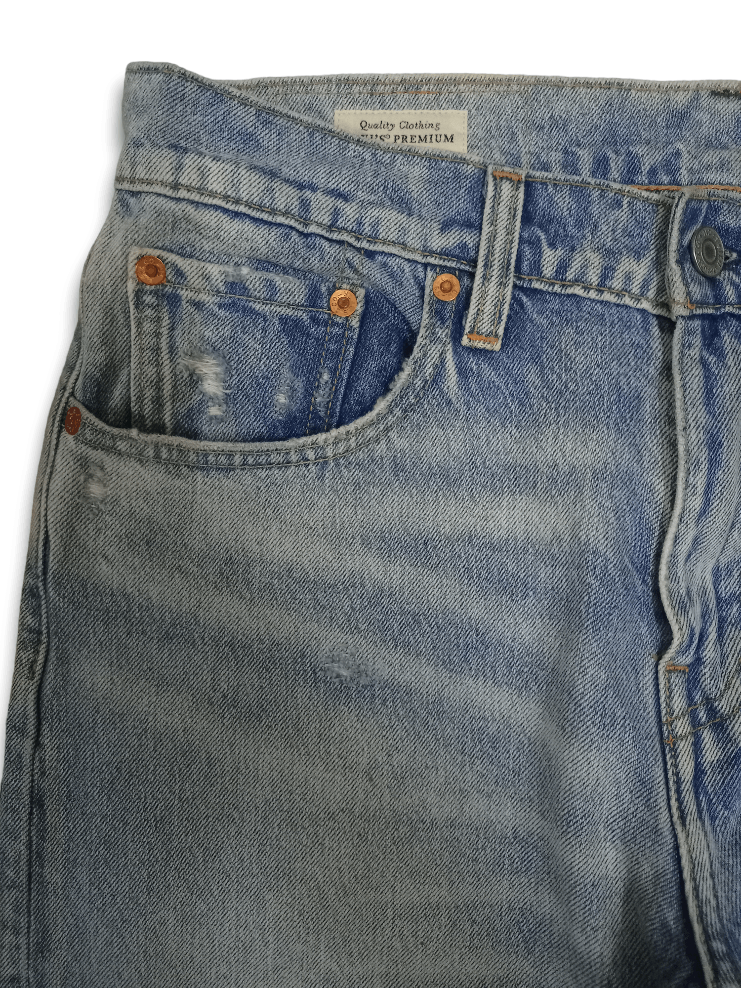 Levi's Vintage Levis Big E Hi-Ball Blue Wash Distressed Jeans 32x29 Size US 32 / EU 48 - 6 Thumbnail
