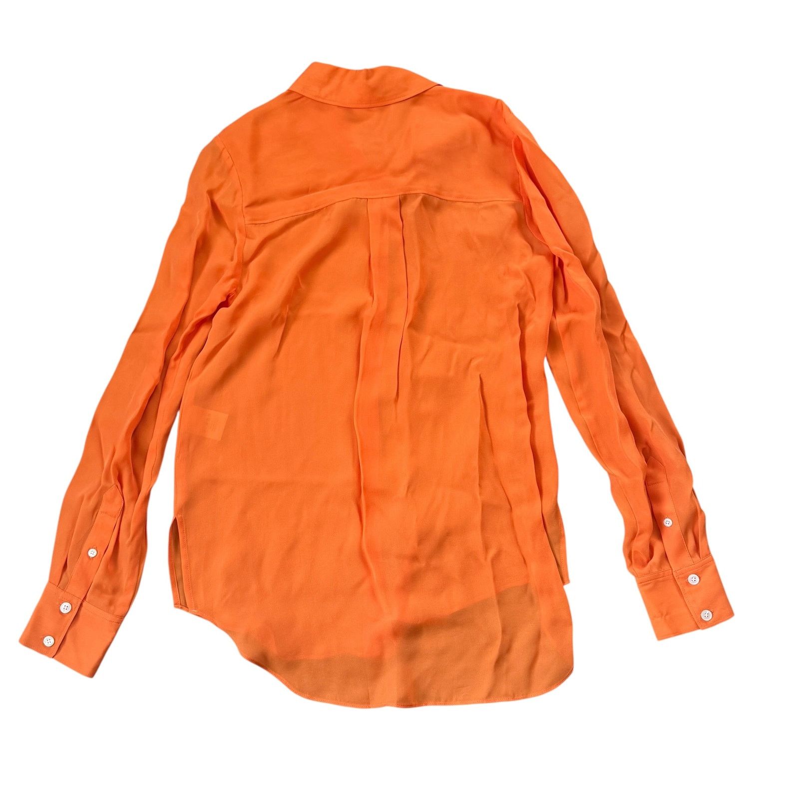 Veronica Beard Veronica Beard Morgane Silk Blouse Tangerine Orange Size XS / US 0-2 / IT 36-38 - 3 Thumbnail