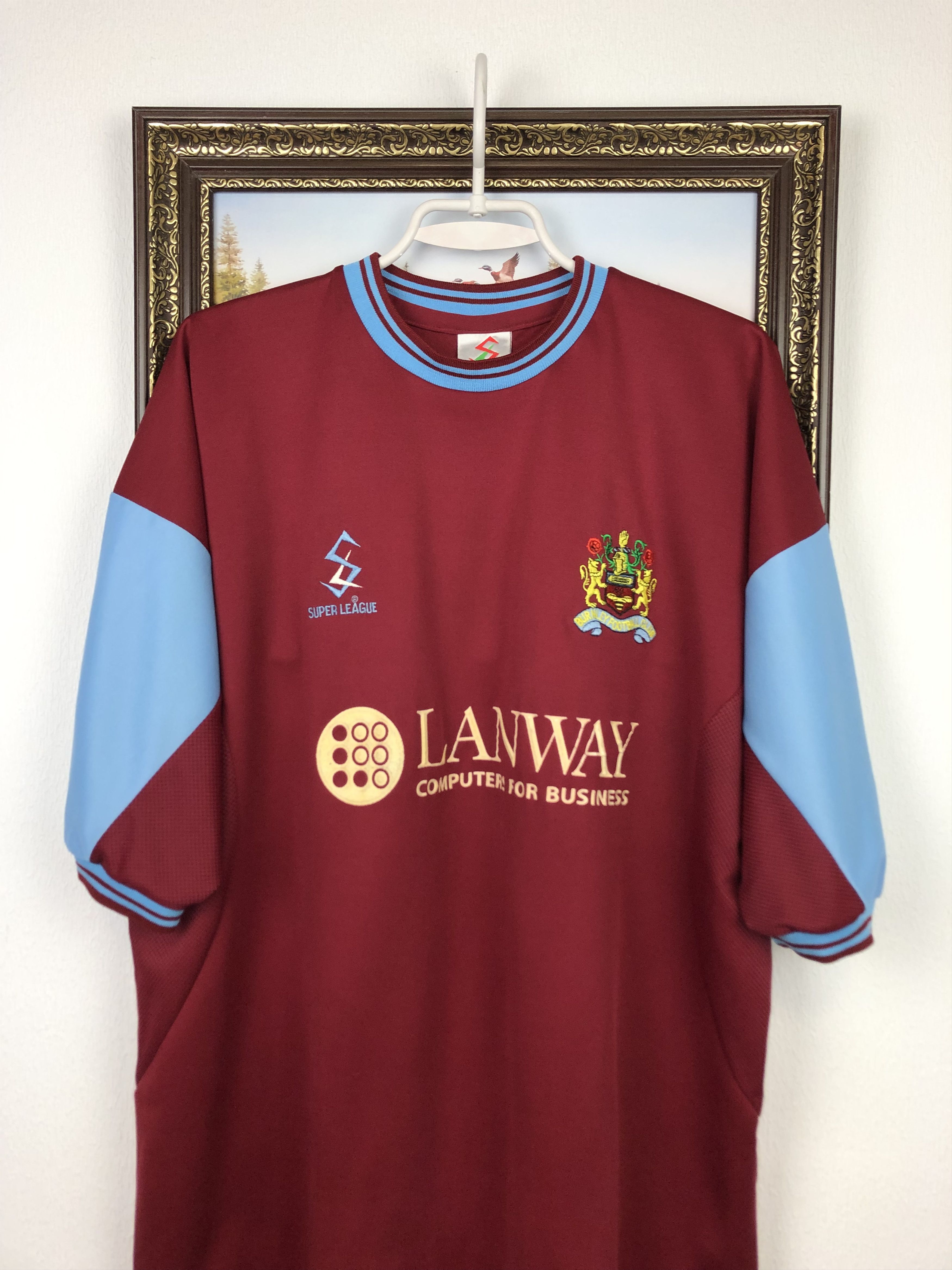 Vintage Burnley football shirt 2001 Soccer Jersey Mens Trikot Sport Size US XL / EU 56 / 4 - 2 Thumbnail