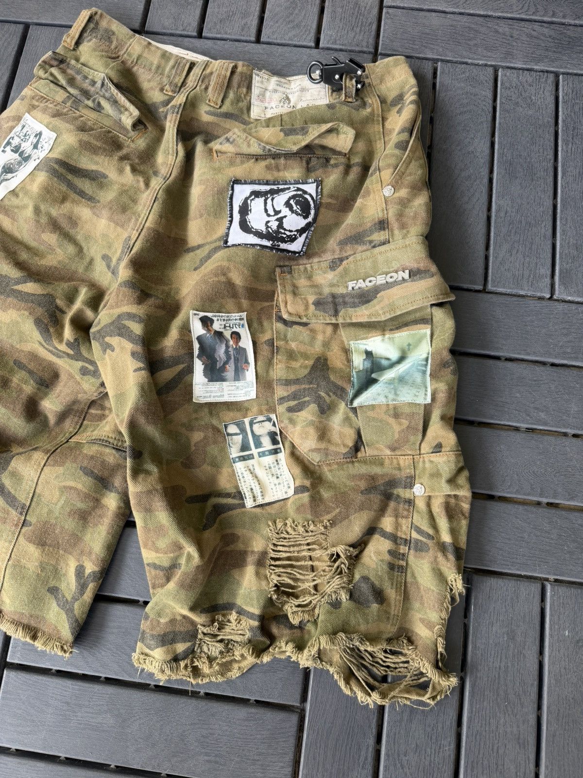 Other Custom patches / embroidery cargo jorts W34 Size US 34 / EU 50 - 6 Thumbnail
